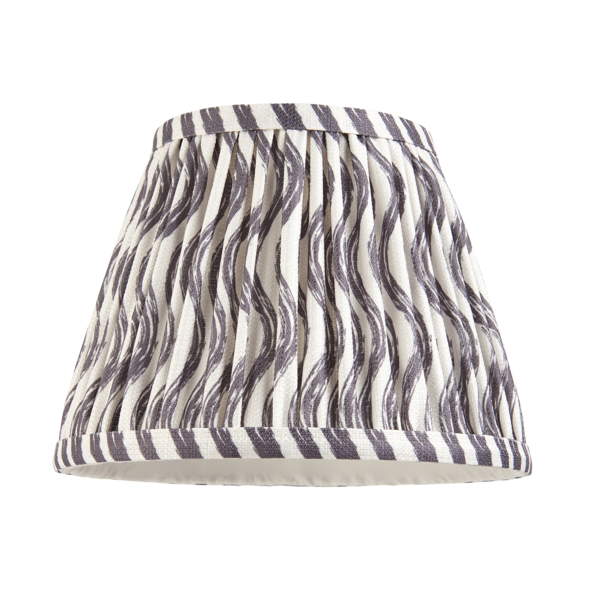 Endon Ripple Single Light Shade 20cm - Pearl Grey Fabric