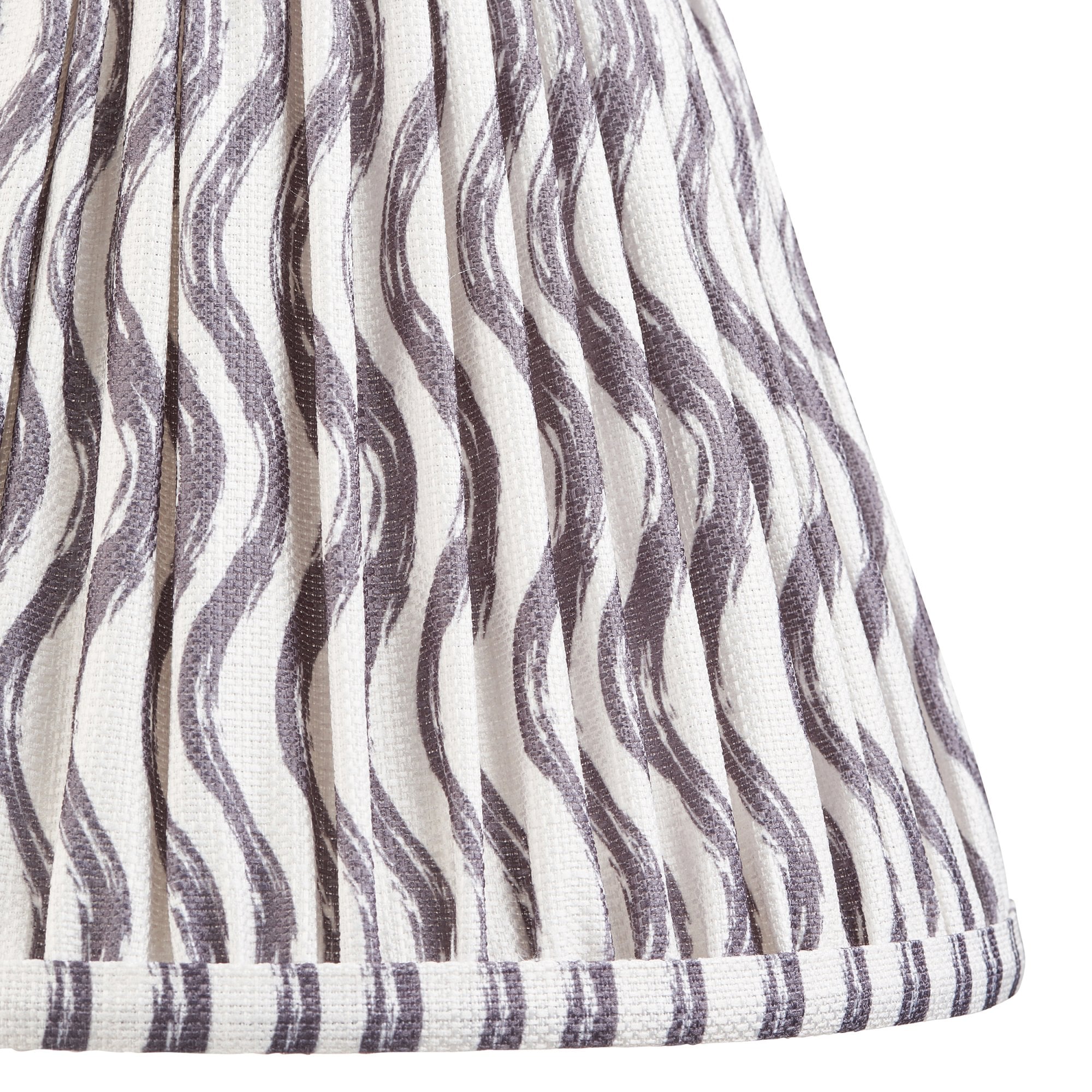 Endon Ripple Single Light Shade 25cm - Pearl Grey Fabric