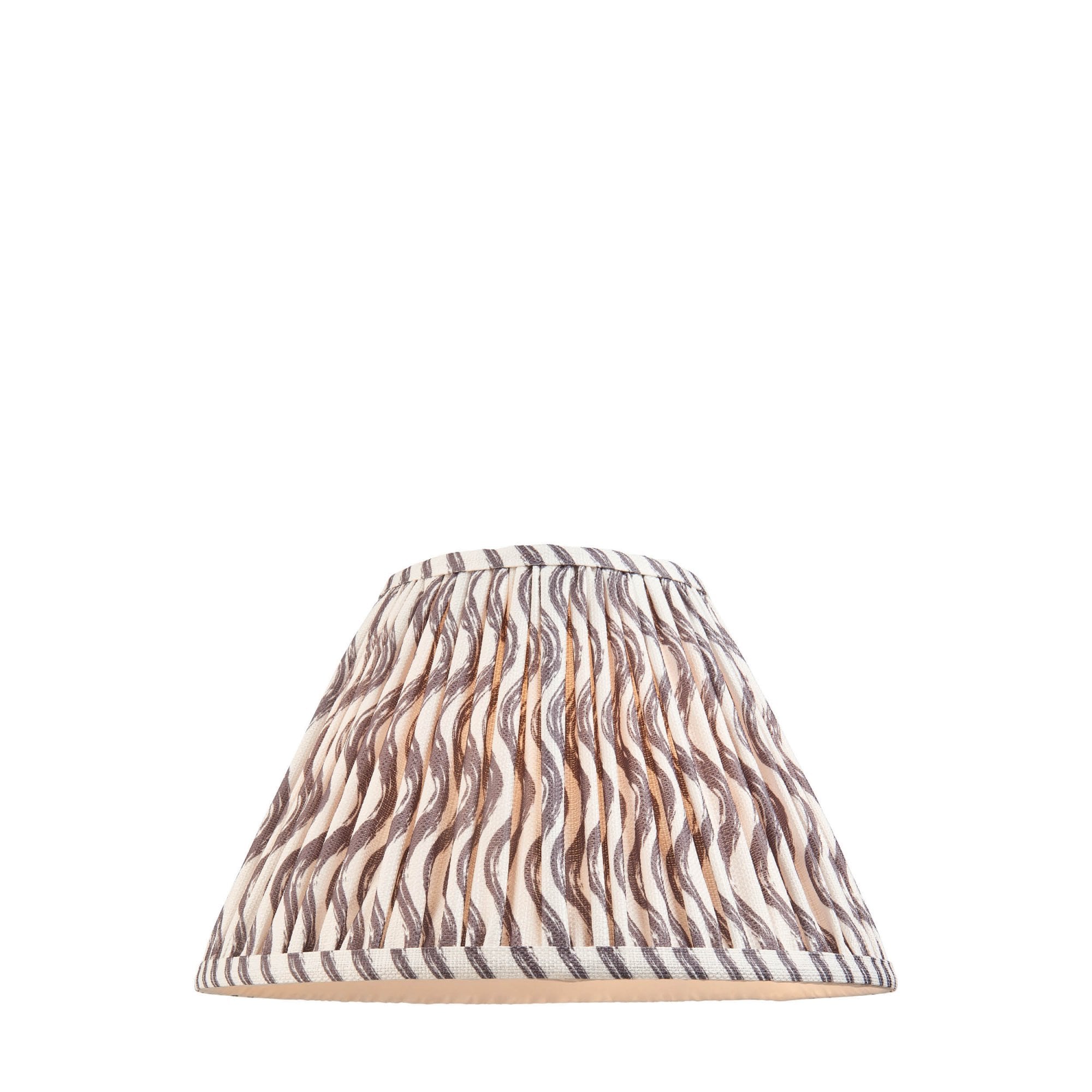 Endon Ripple Single Light Shade 30cm - Pearl Grey Fabric