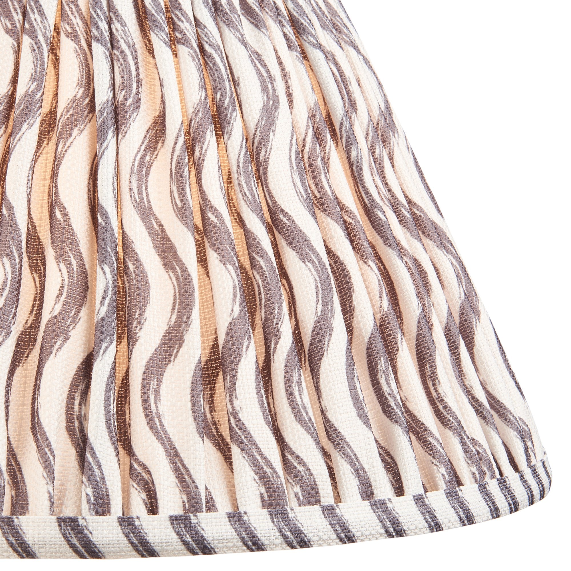 Endon Ripple Single Light Shade 30cm - Pearl Grey Fabric