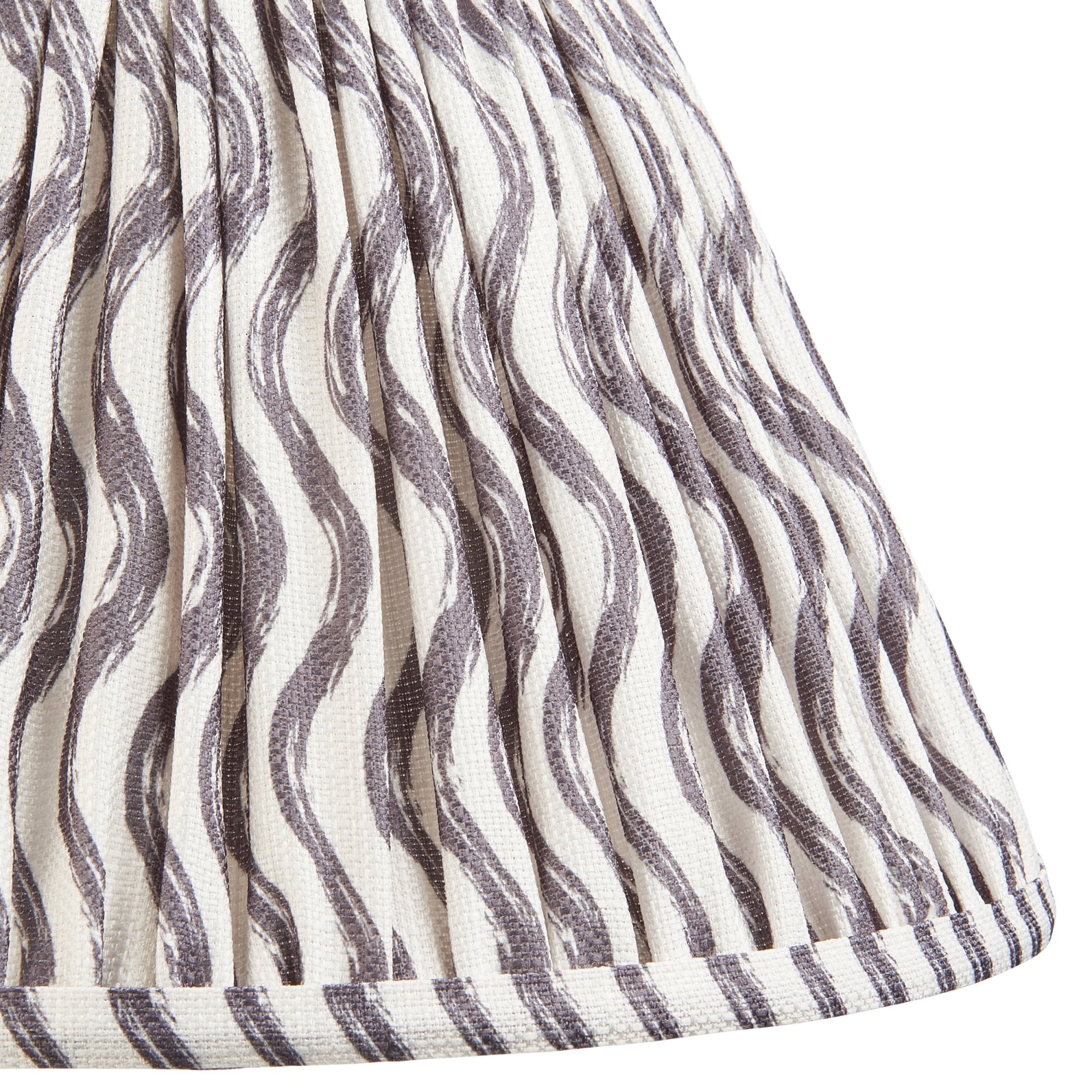 Endon Ripple Single Light Shade 30cm - Pearl Grey Fabric