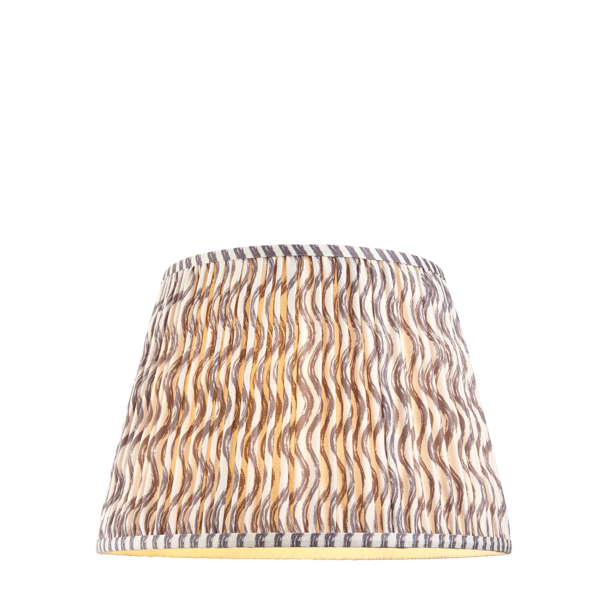 Endon Ripple Single Light Shade 40cm - Pearl Grey Fabric