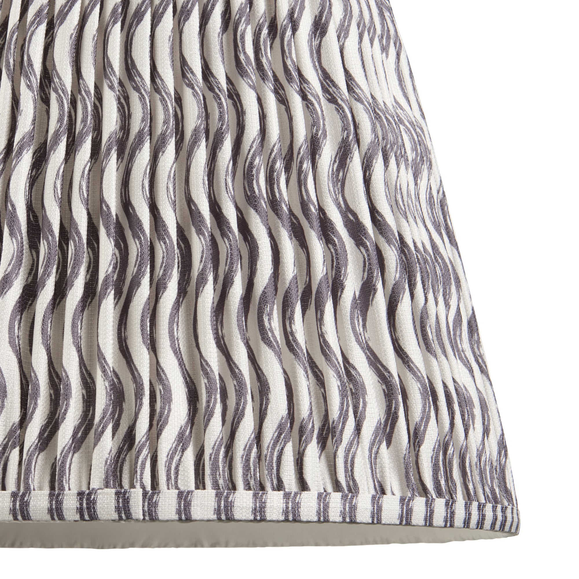 Endon Ripple Single Light Shade 40cm - Pearl Grey Fabric