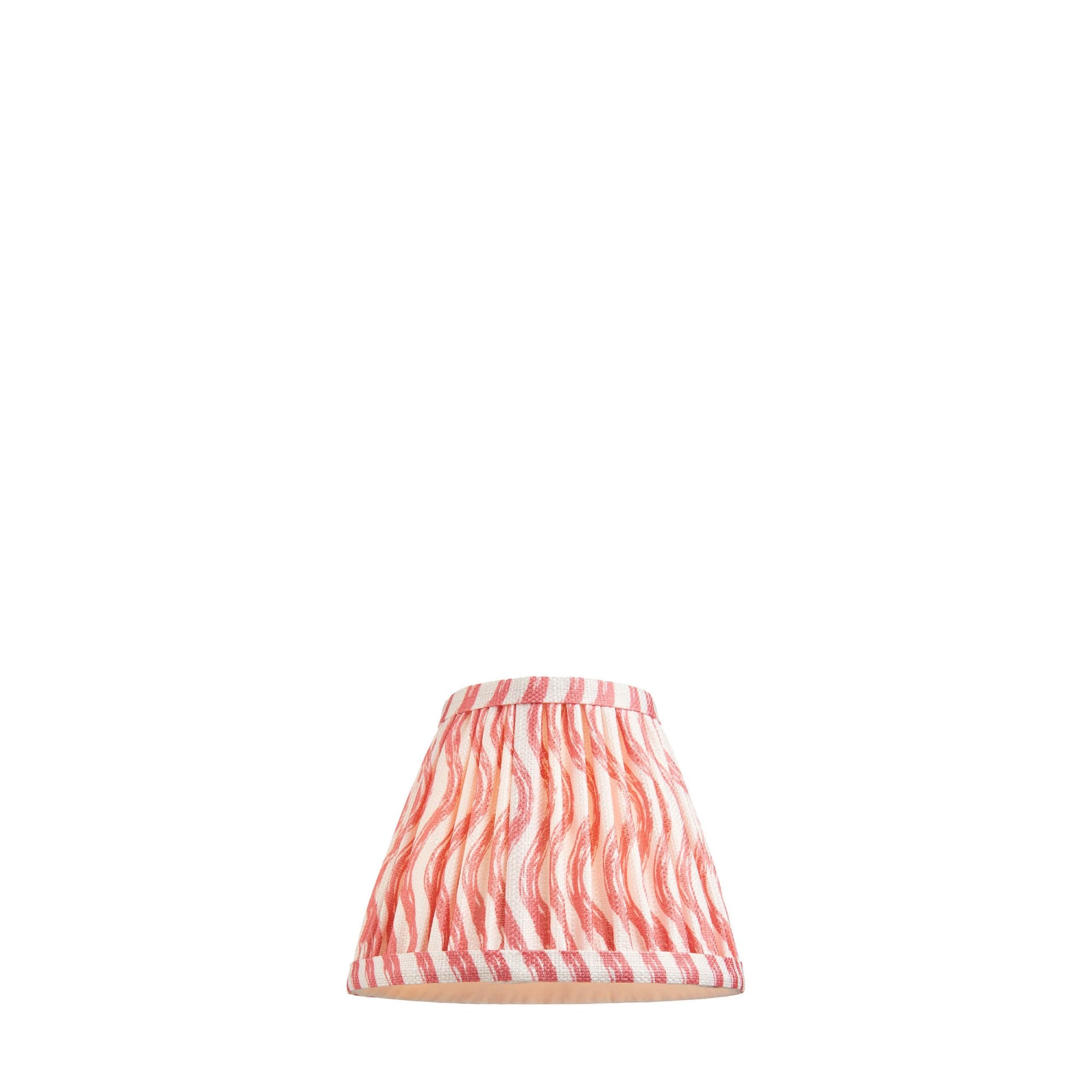 Endon Ripple Single Light Shade 16cm - Coral Pink Fabric