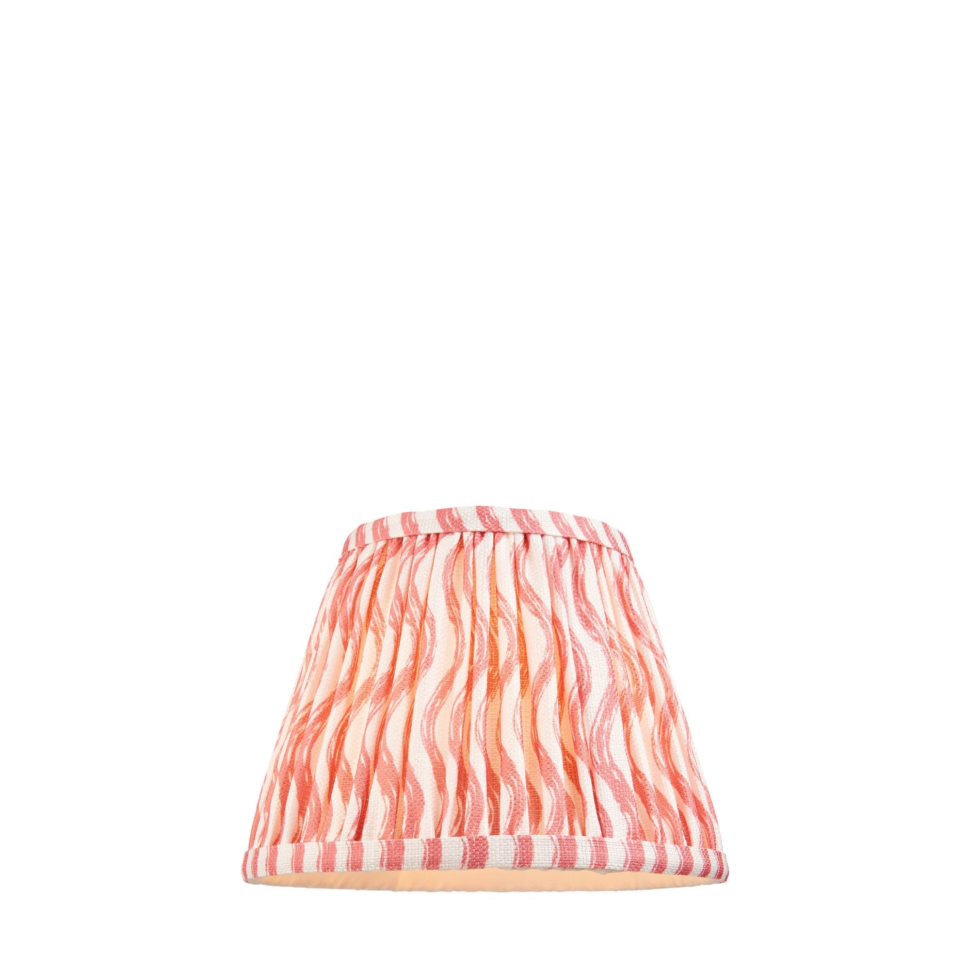 Endon Ripple Single Light Shade 20cm - Coral Pink Fabric