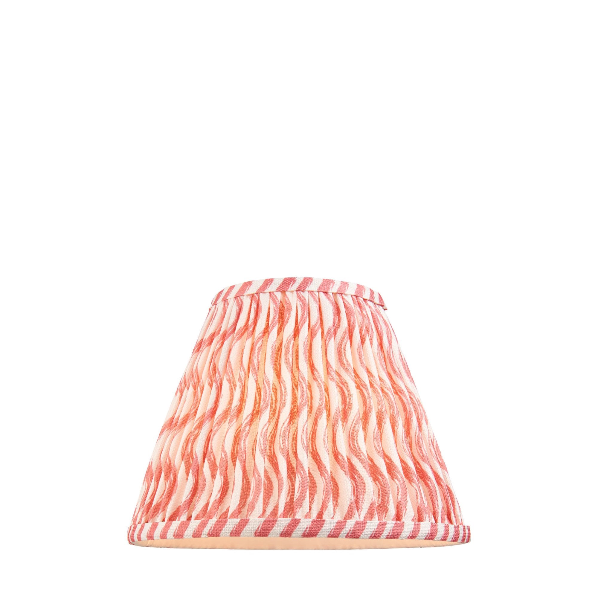 Endon Ripple Single Light Shade 25cm - Coral Pink Fabric