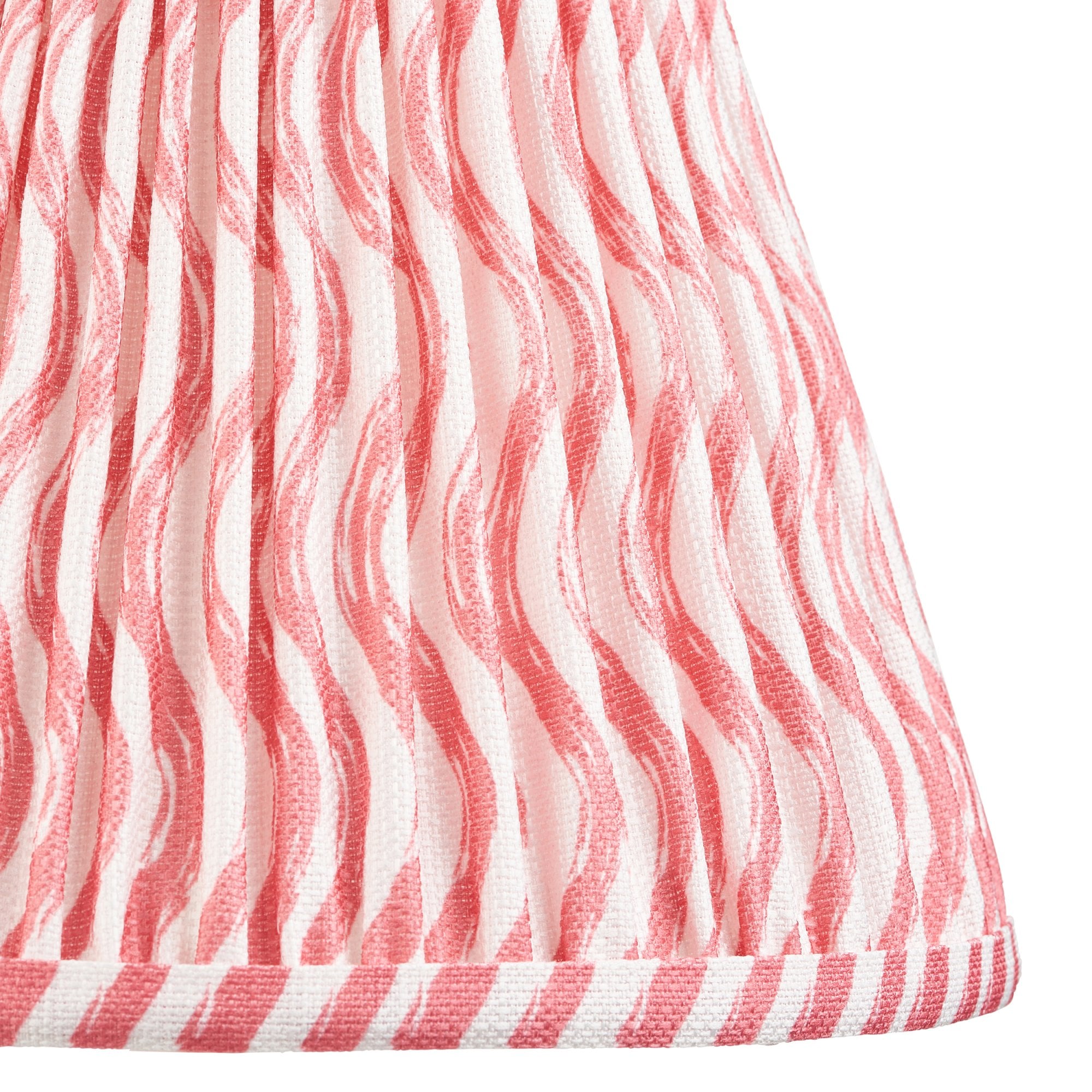 Endon Ripple Single Light Shade 25cm - Coral Pink Fabric