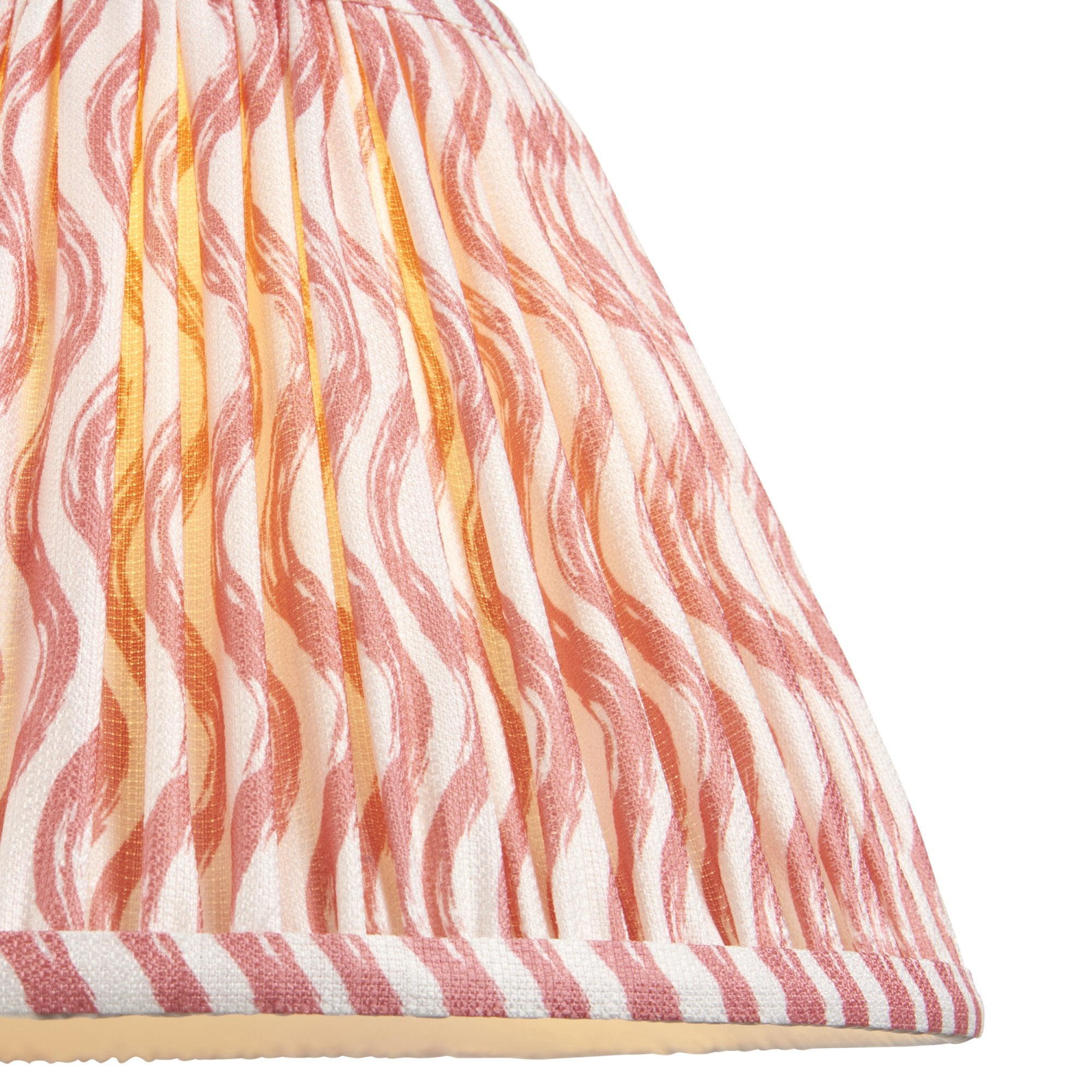 Endon Ripple Single Light Shade 30cm - Coral Pink Fabric
