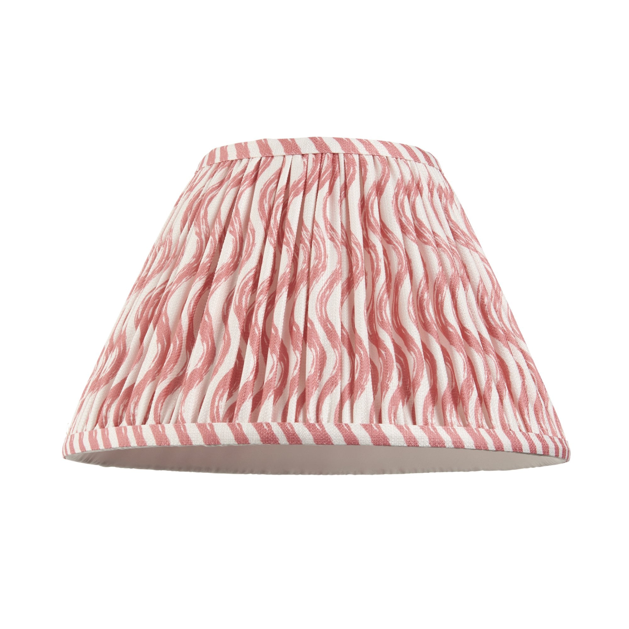 Endon Ripple Single Light Shade 30cm - Coral Pink Fabric
