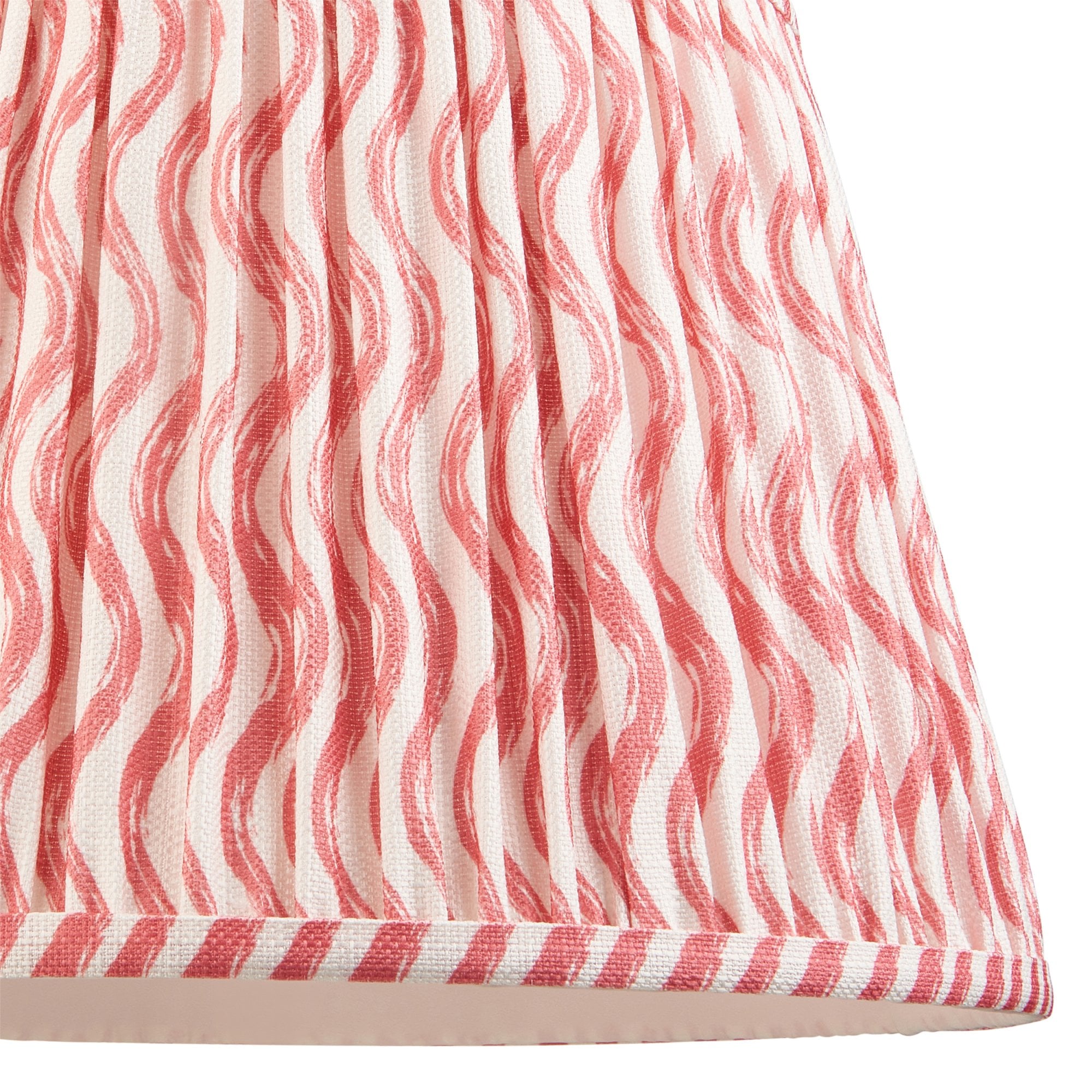 Endon Ripple Single Light Shade 35cm - Coral Pink Fabric