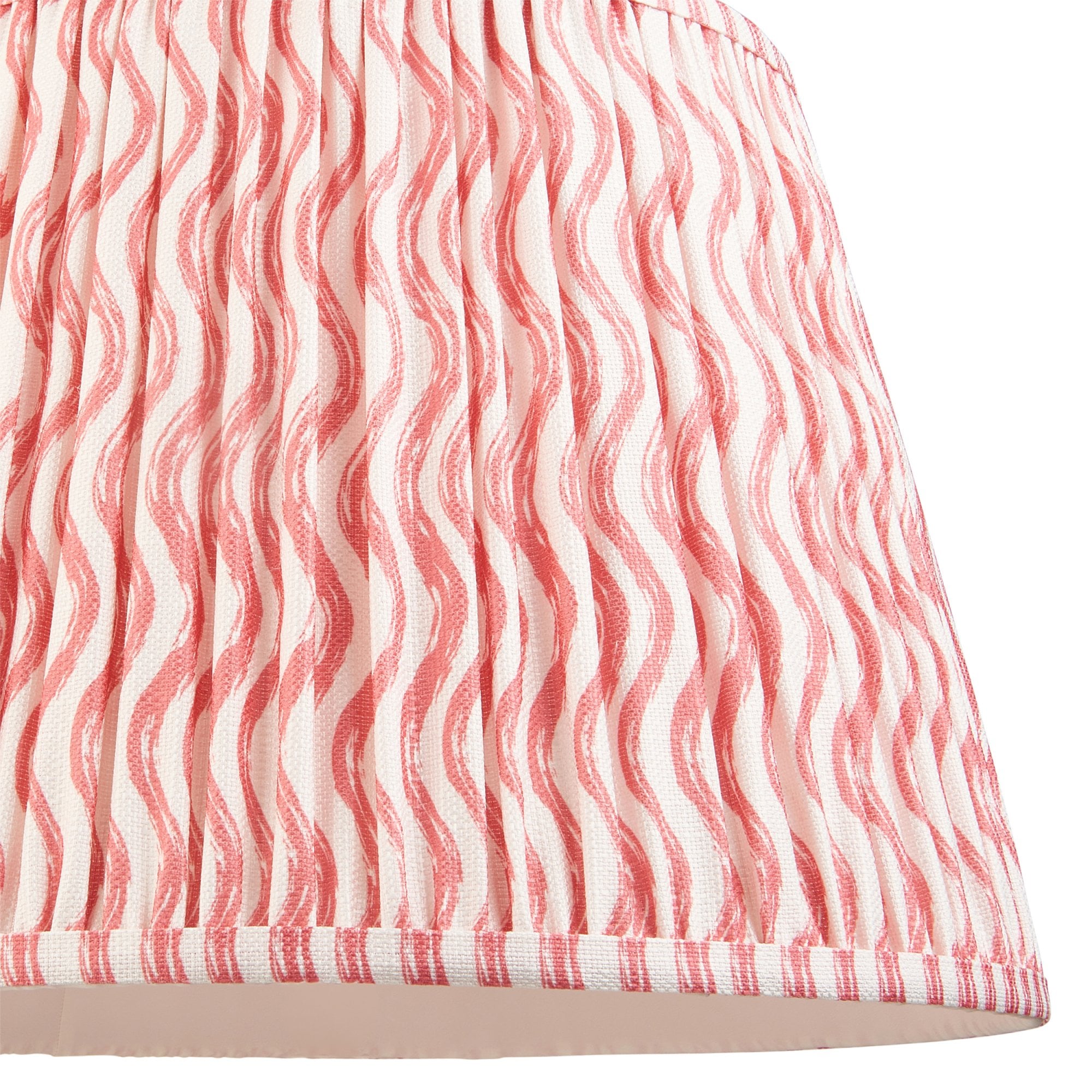 Endon Ripple Single Light Shade 40cm - Coral Pink Fabric