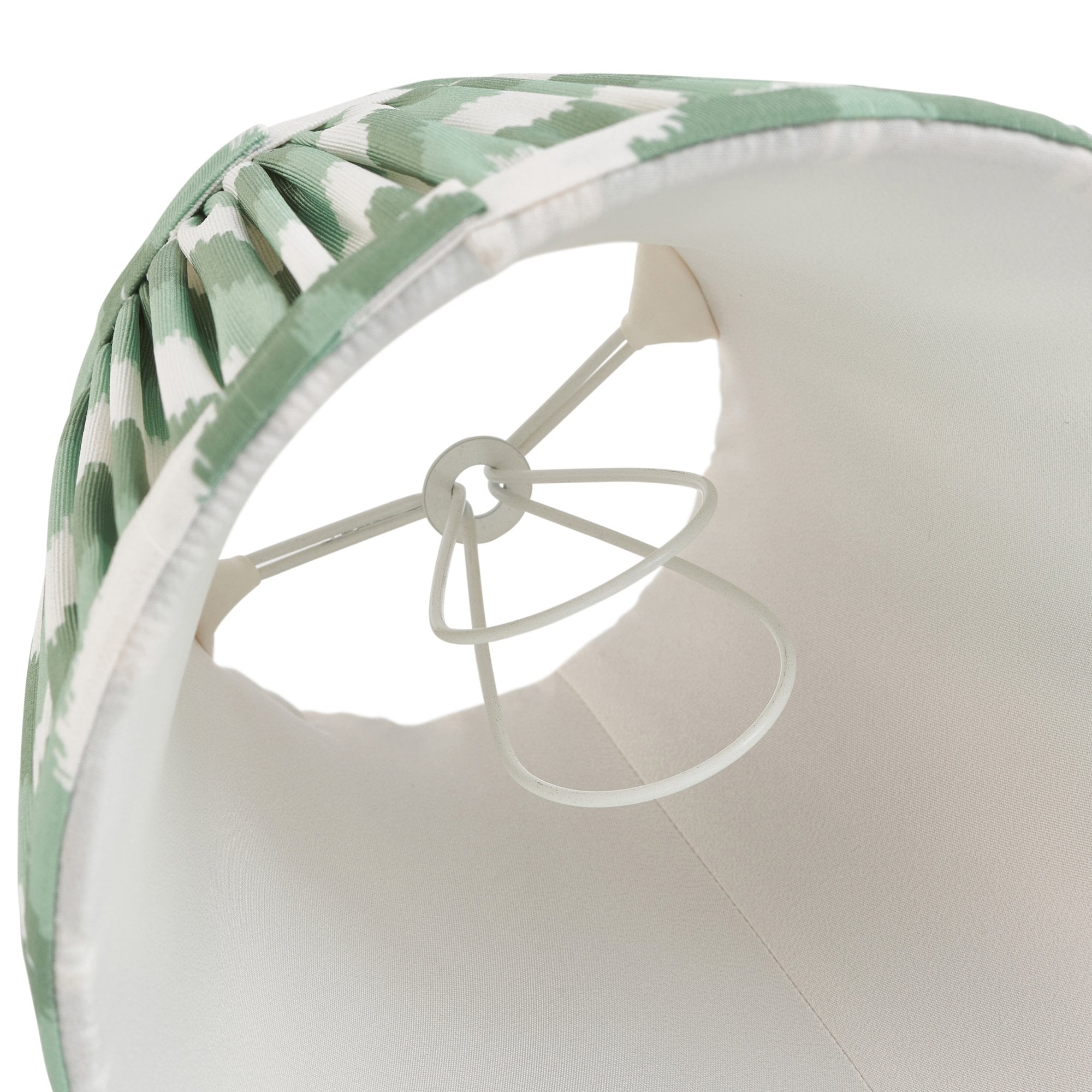 Endon Zigzag Single Light Shade 16cm - Cotswold Green Fabric