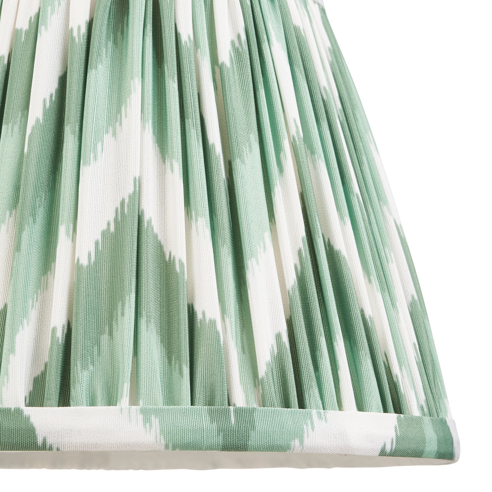 Endon Zigzag Single Light Shade 20cm - Cotswold Green Fabric