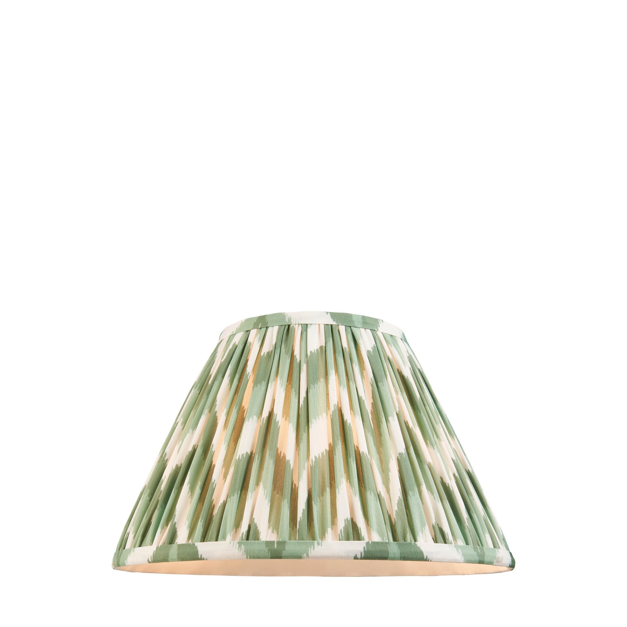 Endon Zigzag Single Light Shade 30cm - Cotswold Green Fabric