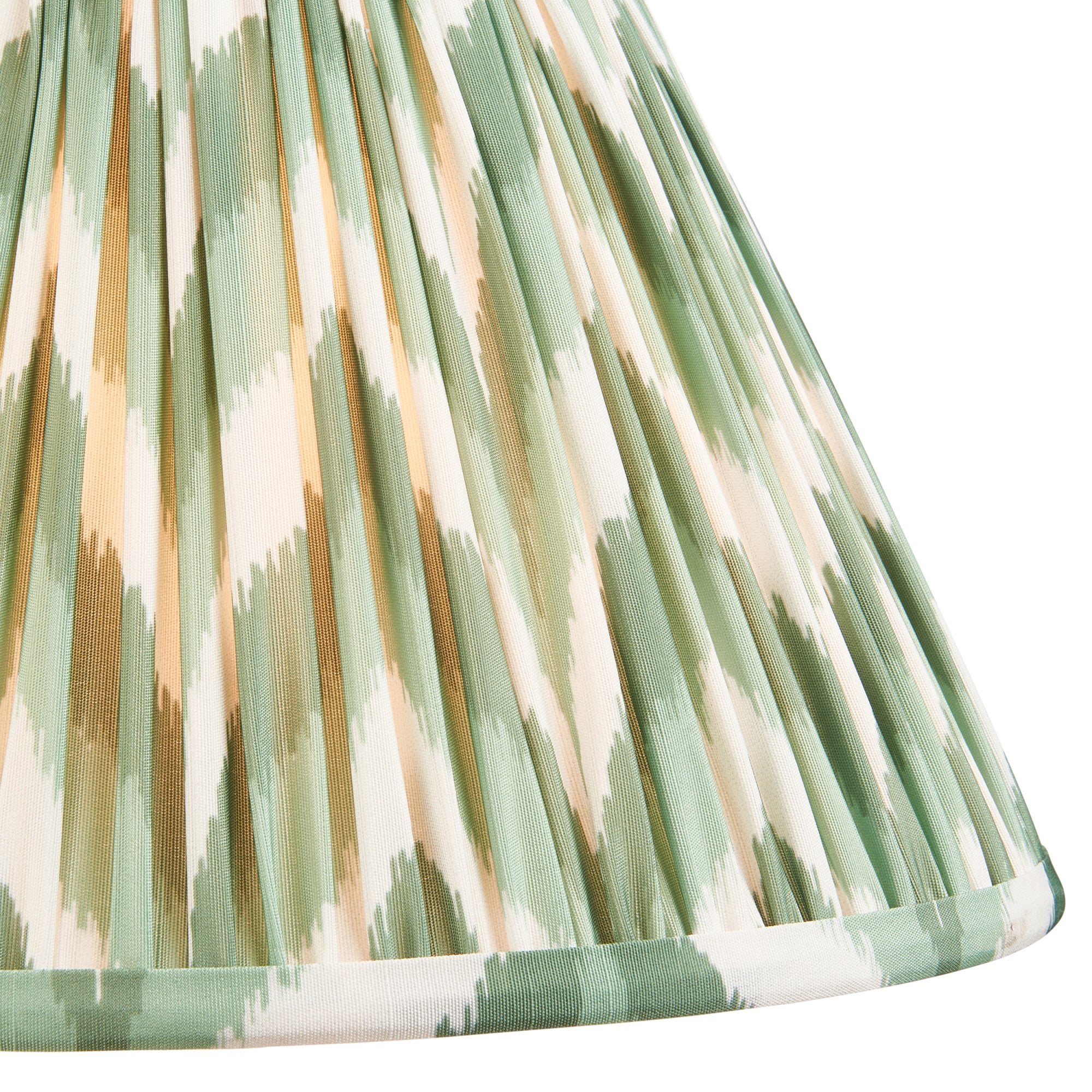 Endon Zigzag Single Light Shade 30cm - Cotswold Green Fabric