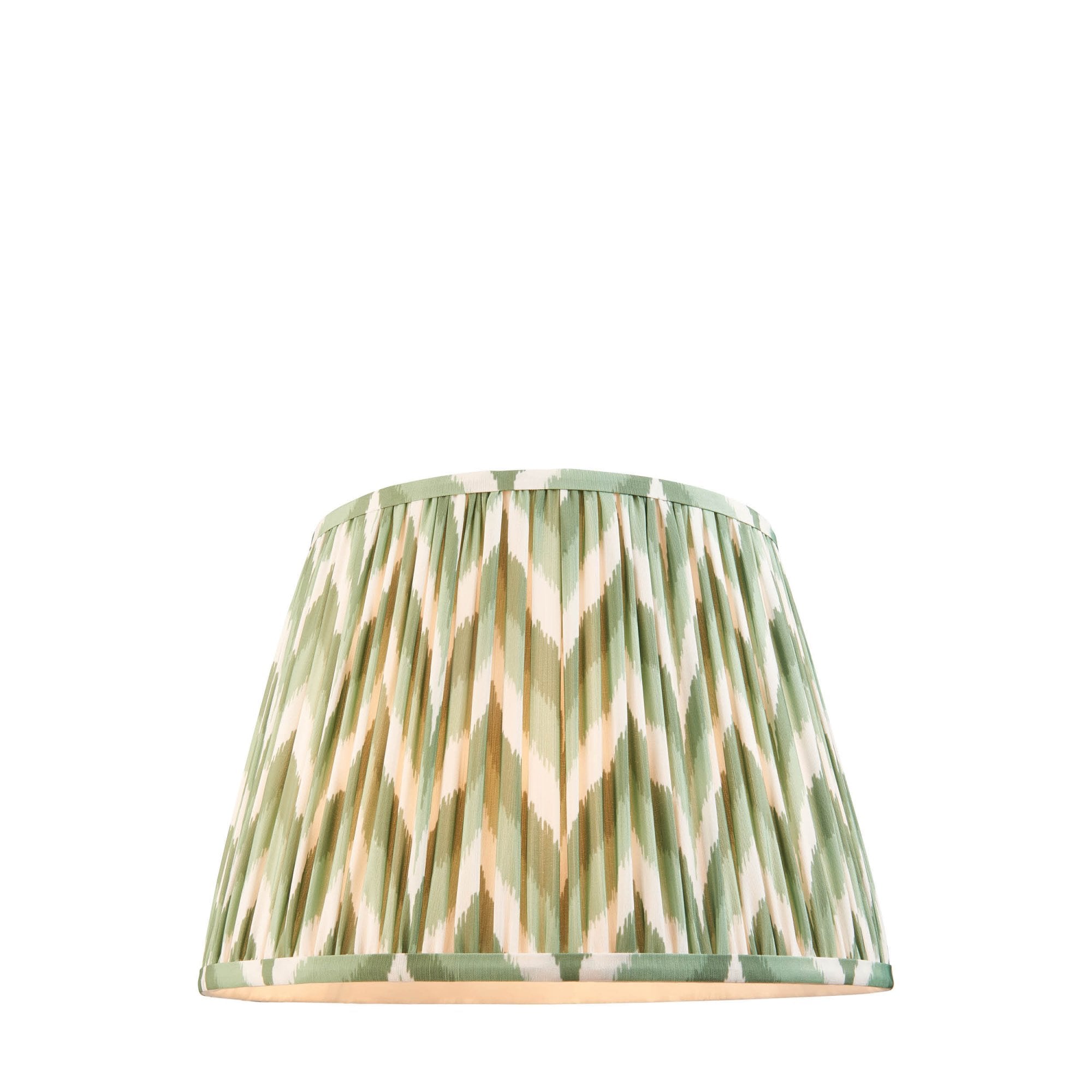 Endon Zigzag Single Light Shade 35cm - Cotswold Green Fabric