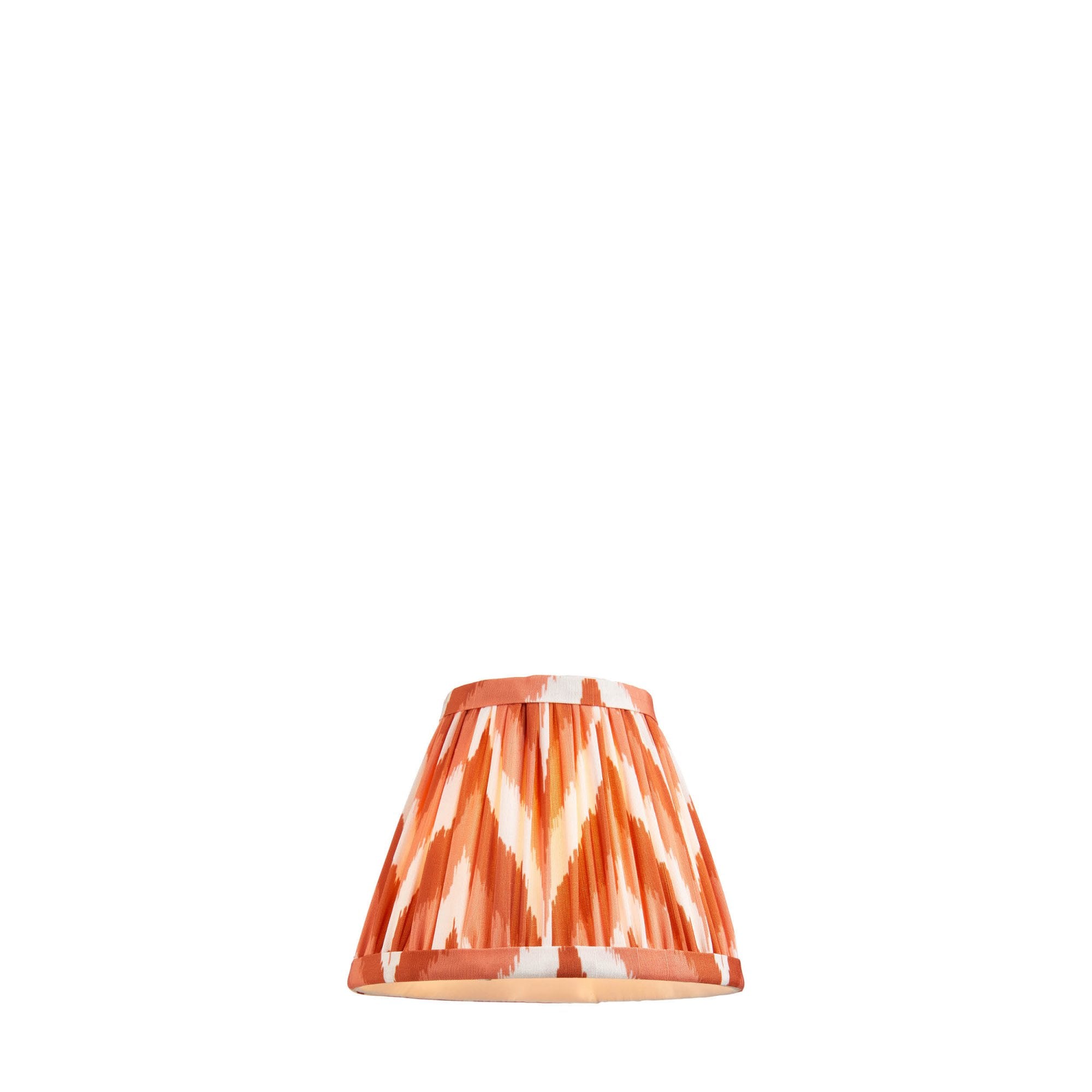 Endon Zigzag Single Light Shade 16cm - Apricot Orange Fabric