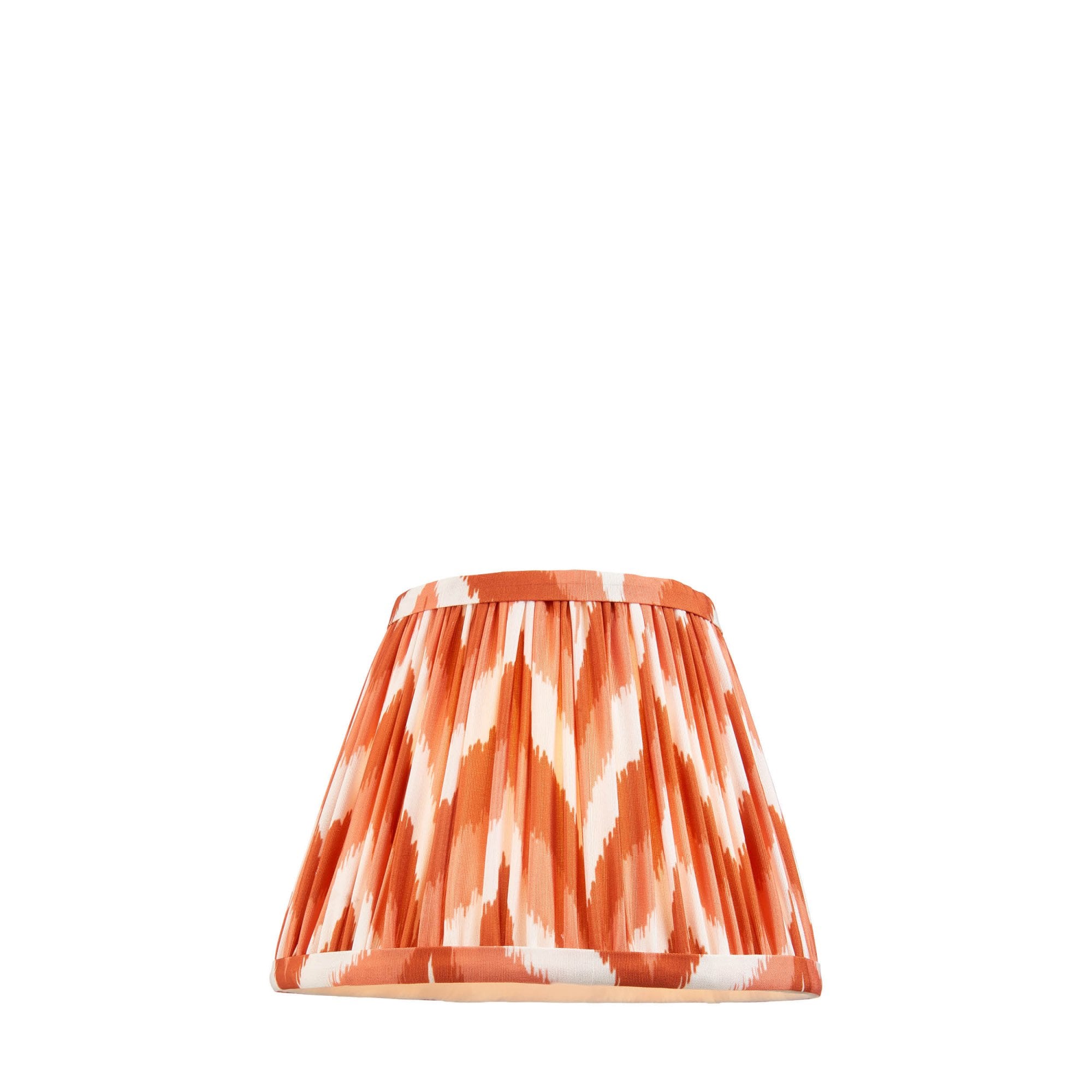 Endon Zigzag Single Light Shade 20cm - Apricot Orange Fabric