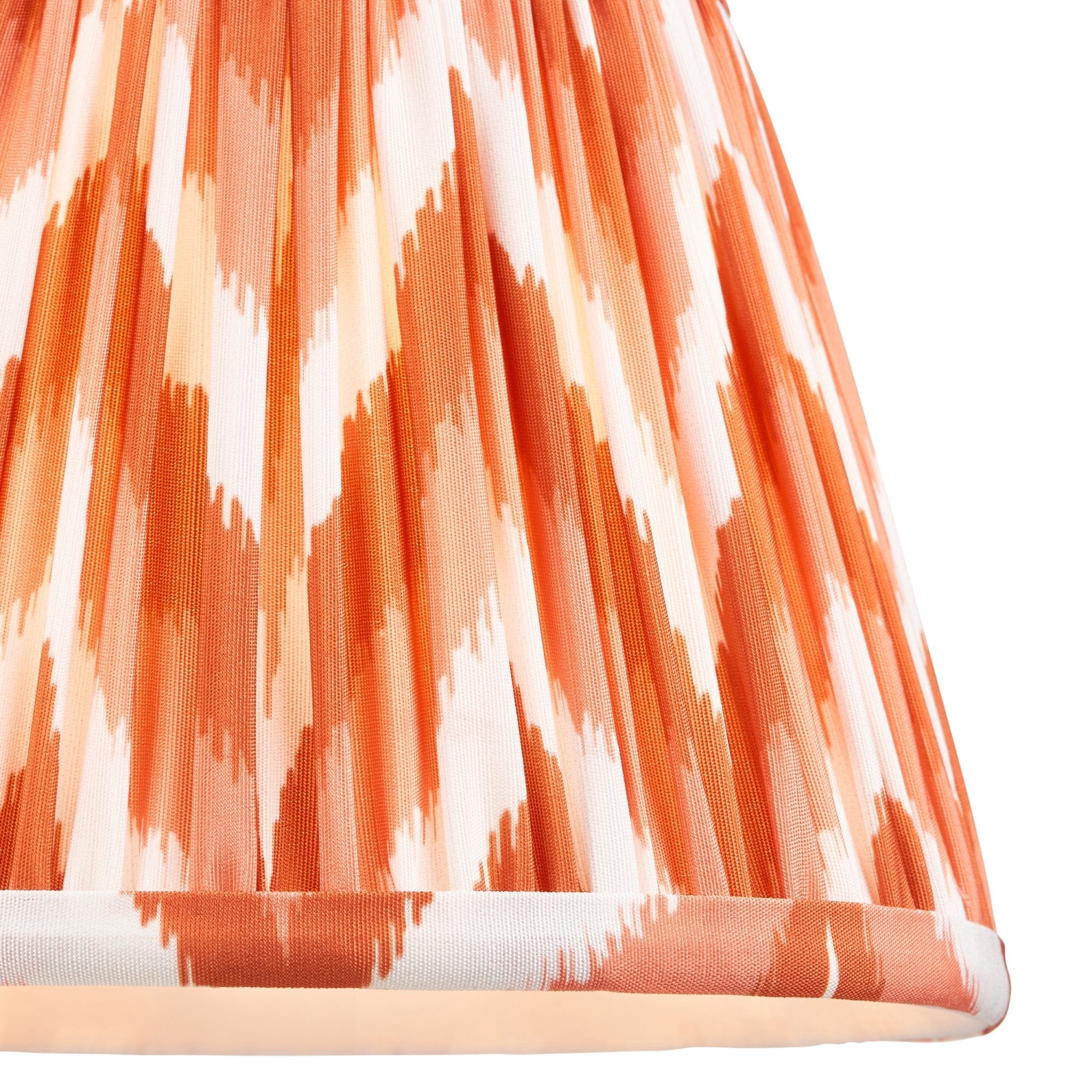 Endon Zigzag Single Light Shade 20cm - Apricot Orange Fabric