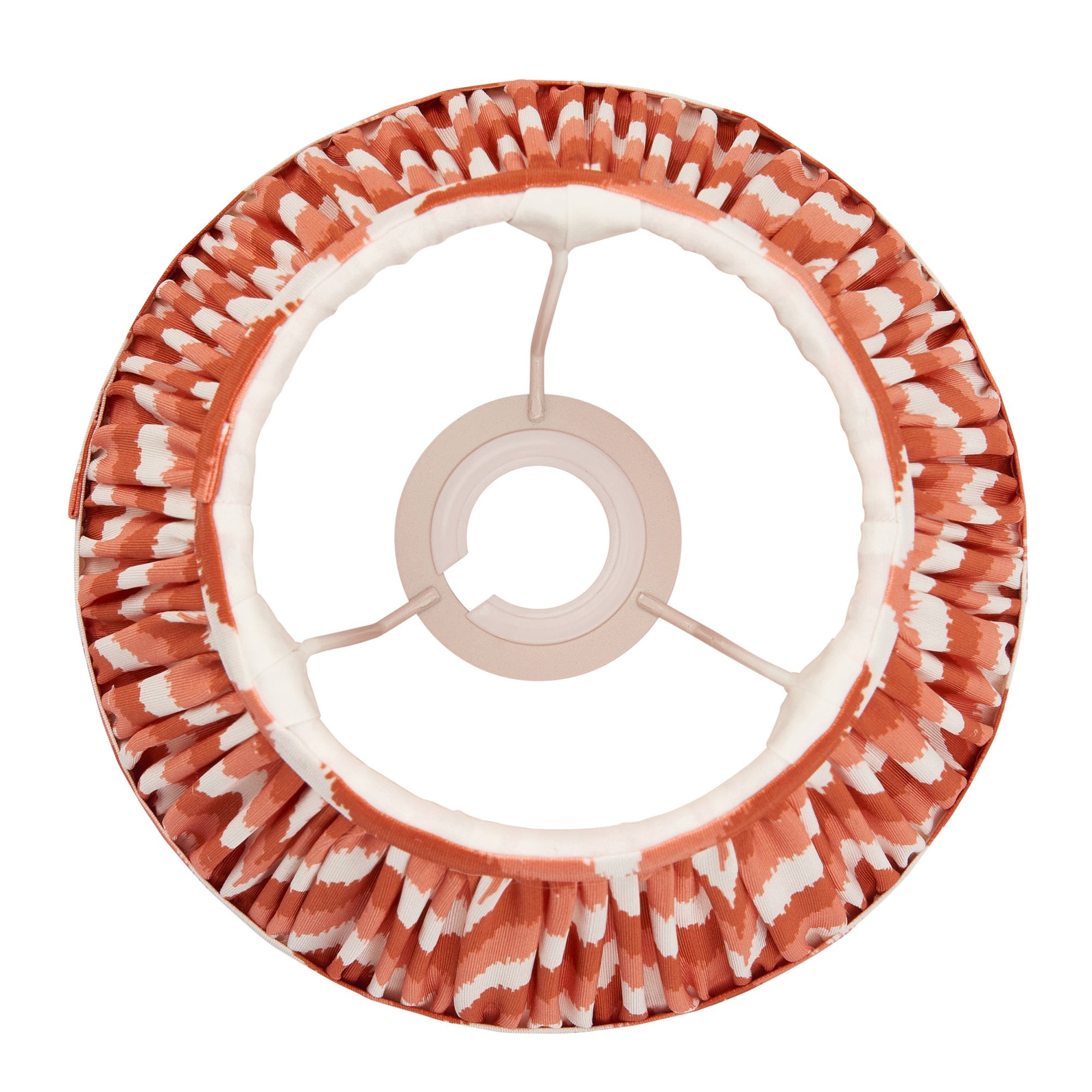 Endon Zigzag Single Light Shade 20cm - Apricot Orange Fabric