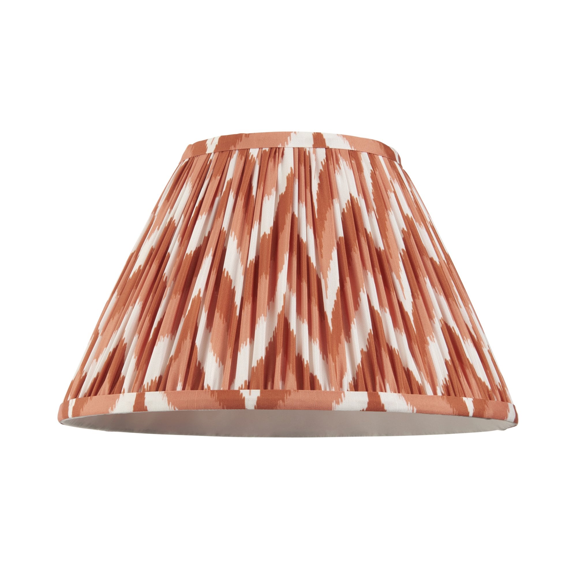 Endon Zigzag Single Light Shade 30cm - Apricot Orange Fabric