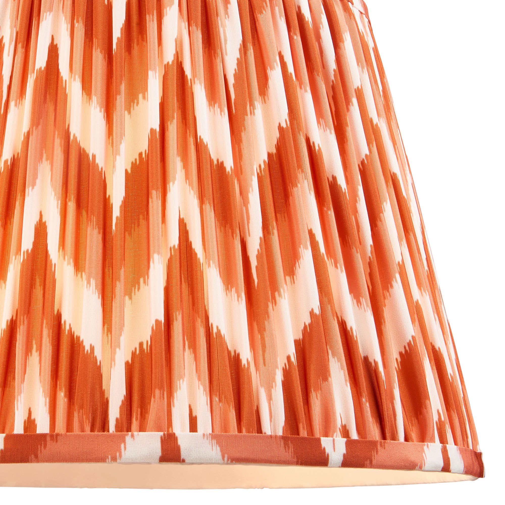 Endon Zigzag Single Light Shade 35cm - Apricot Orange Fabric