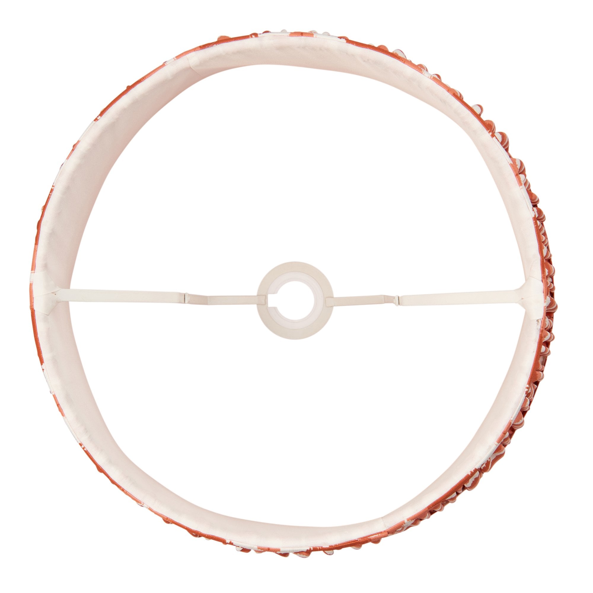 Endon Zigzag Single Light Shade 35cm - Apricot Orange Fabric