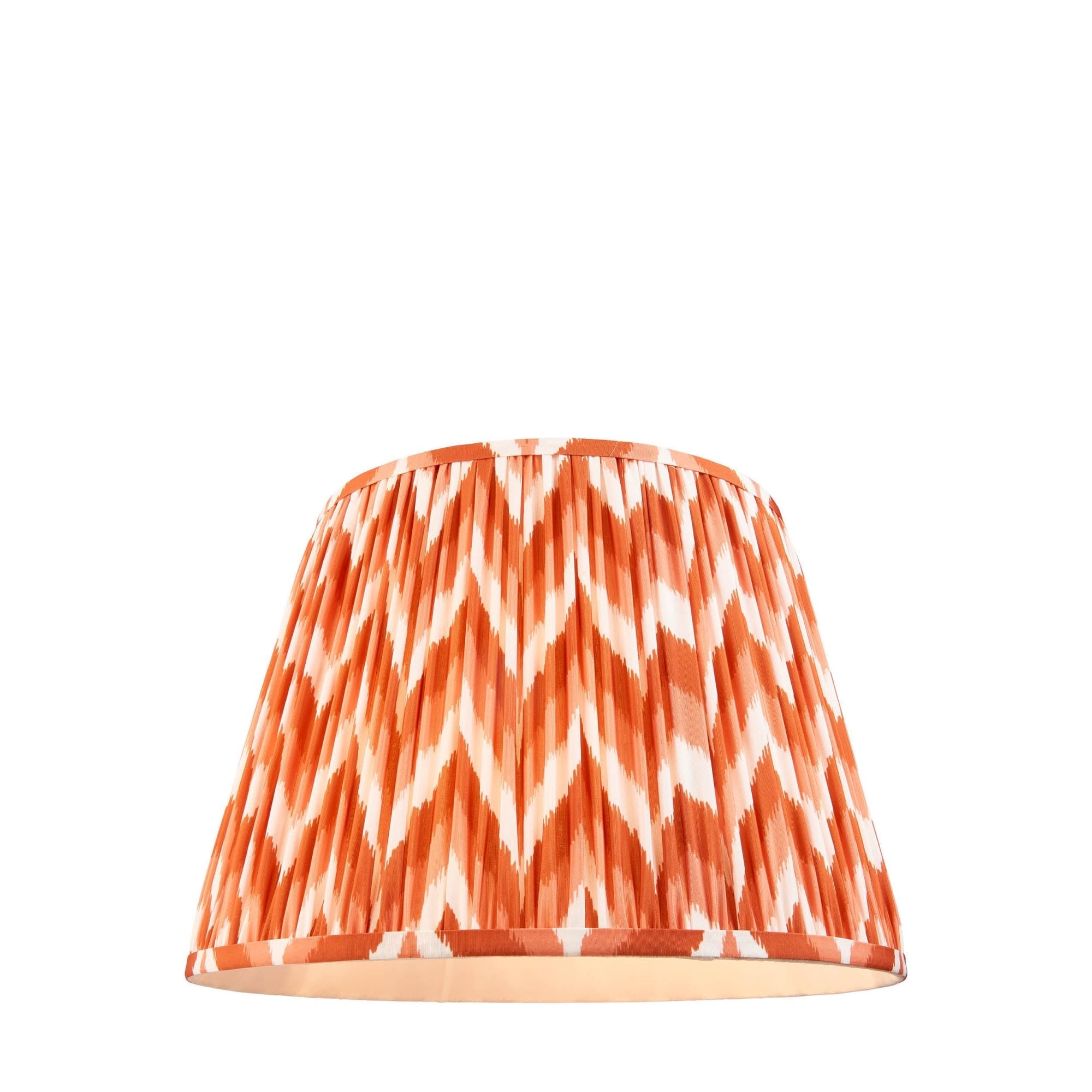 Endon Zigzag Single Light Shade 40cm - Apricot Orange Fabric
