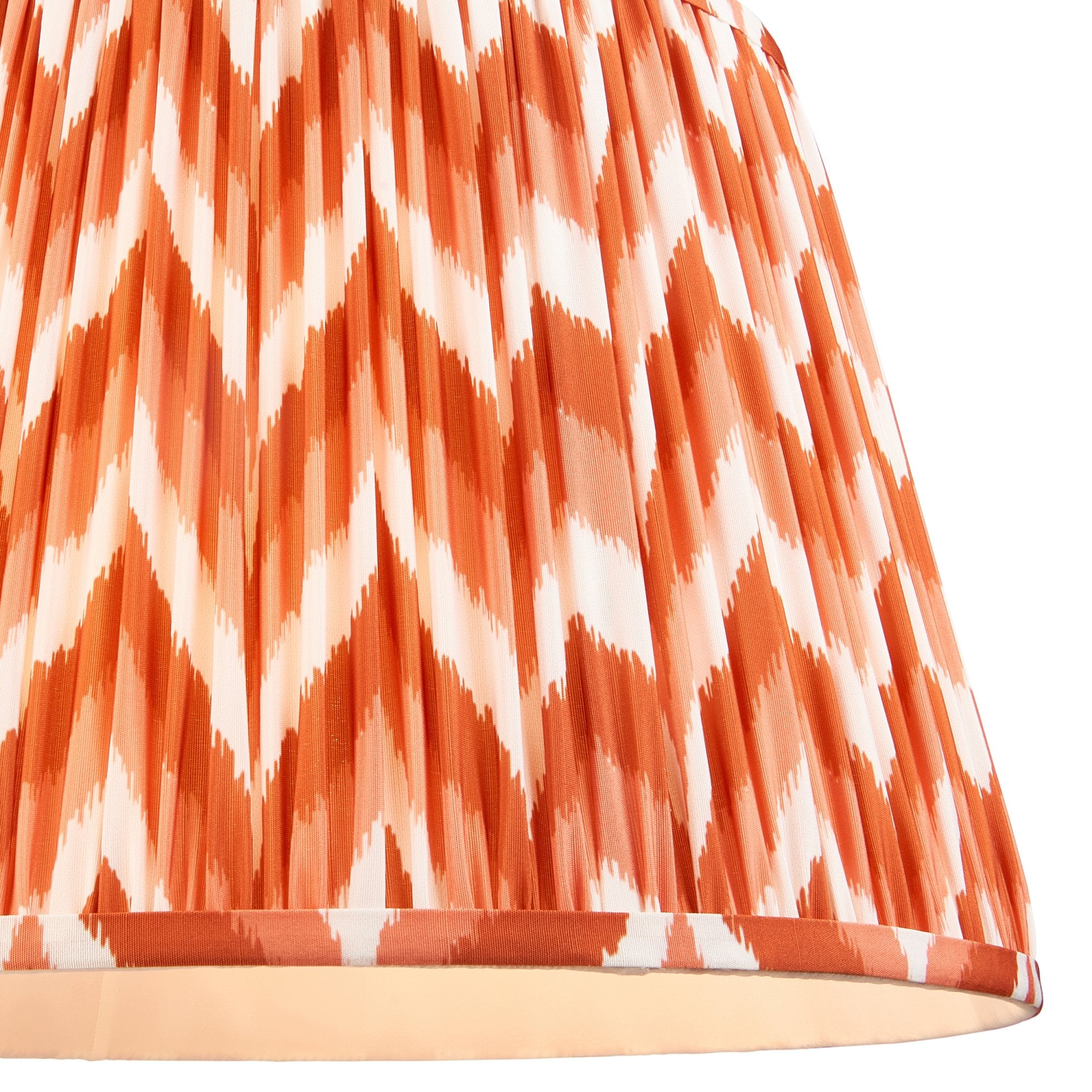 Endon Zigzag Single Light Shade 40cm - Apricot Orange Fabric