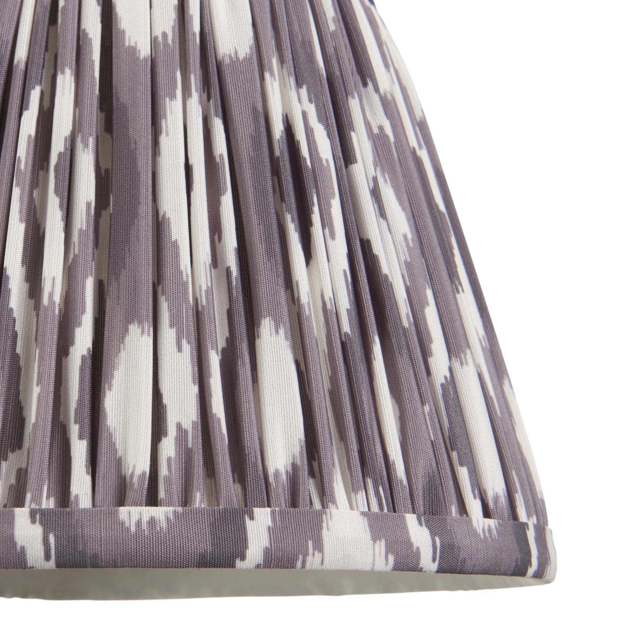 Endon Ikat Single Light Shade 20cm - Pearl Grey Fabric