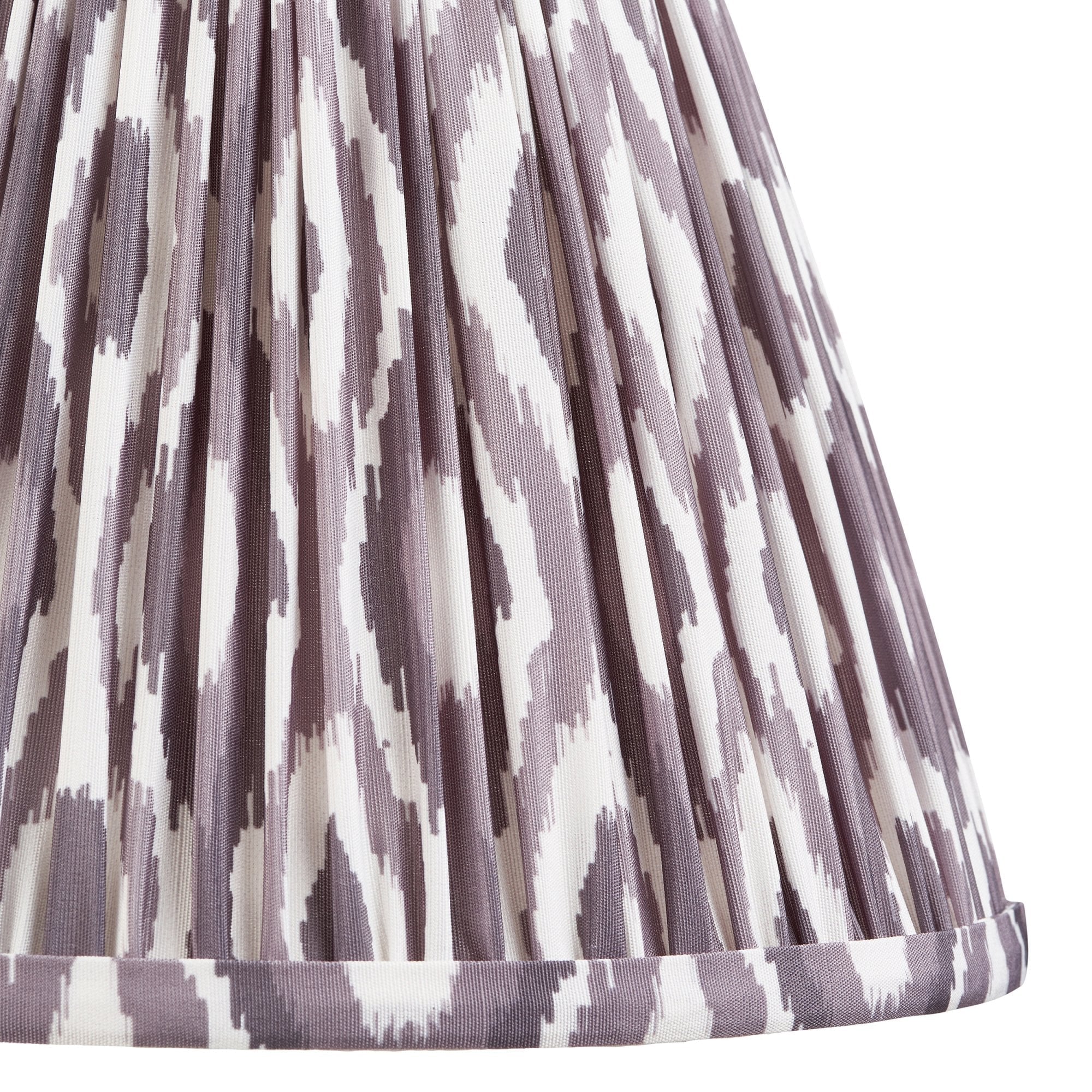 Endon Ikat Single Light Shade 25cm - Pearl Grey Fabric