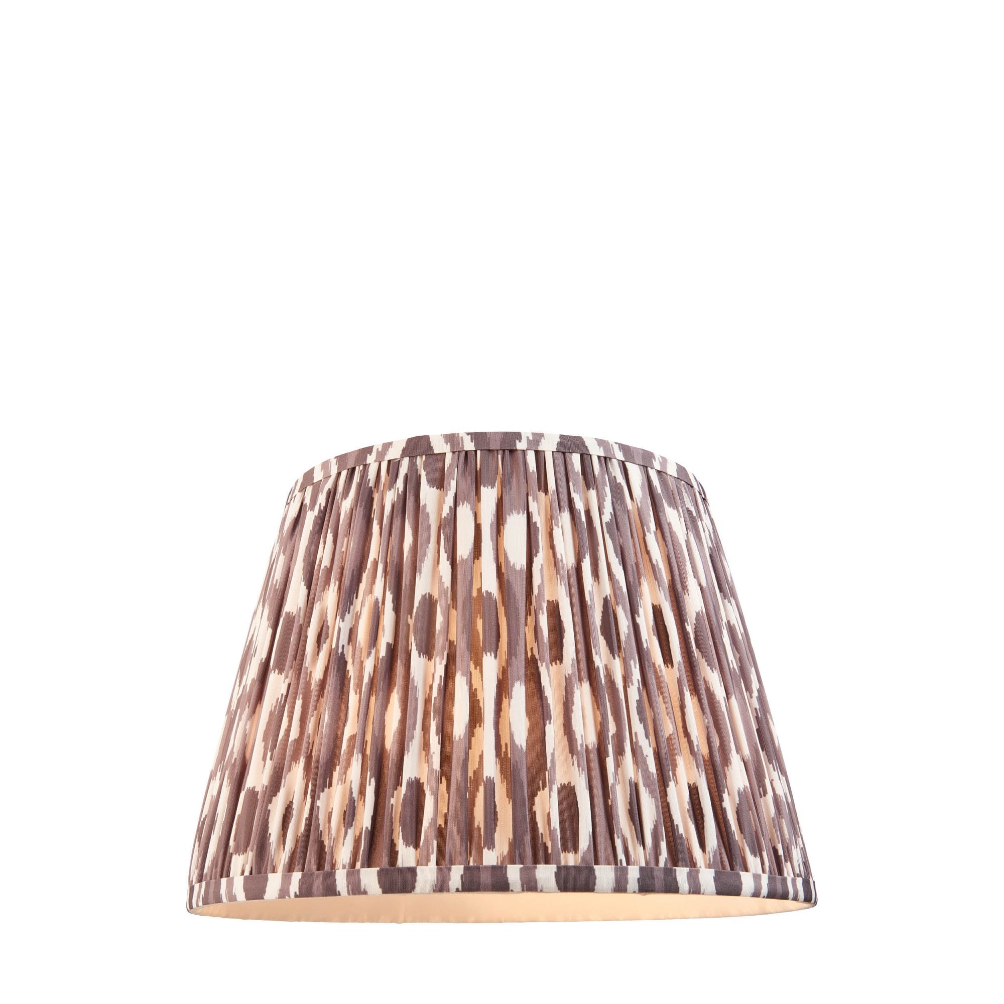 Endon Ikat Single Light Shade 35cm - Pearl Grey Fabric