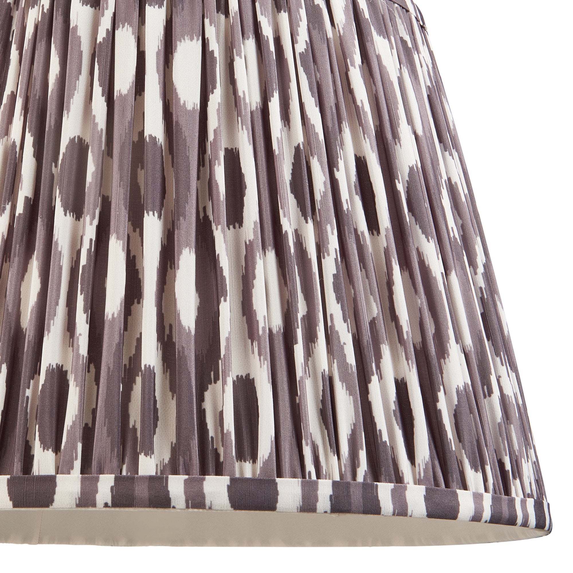 Endon Ikat Single Light Shade 35cm - Pearl Grey Fabric