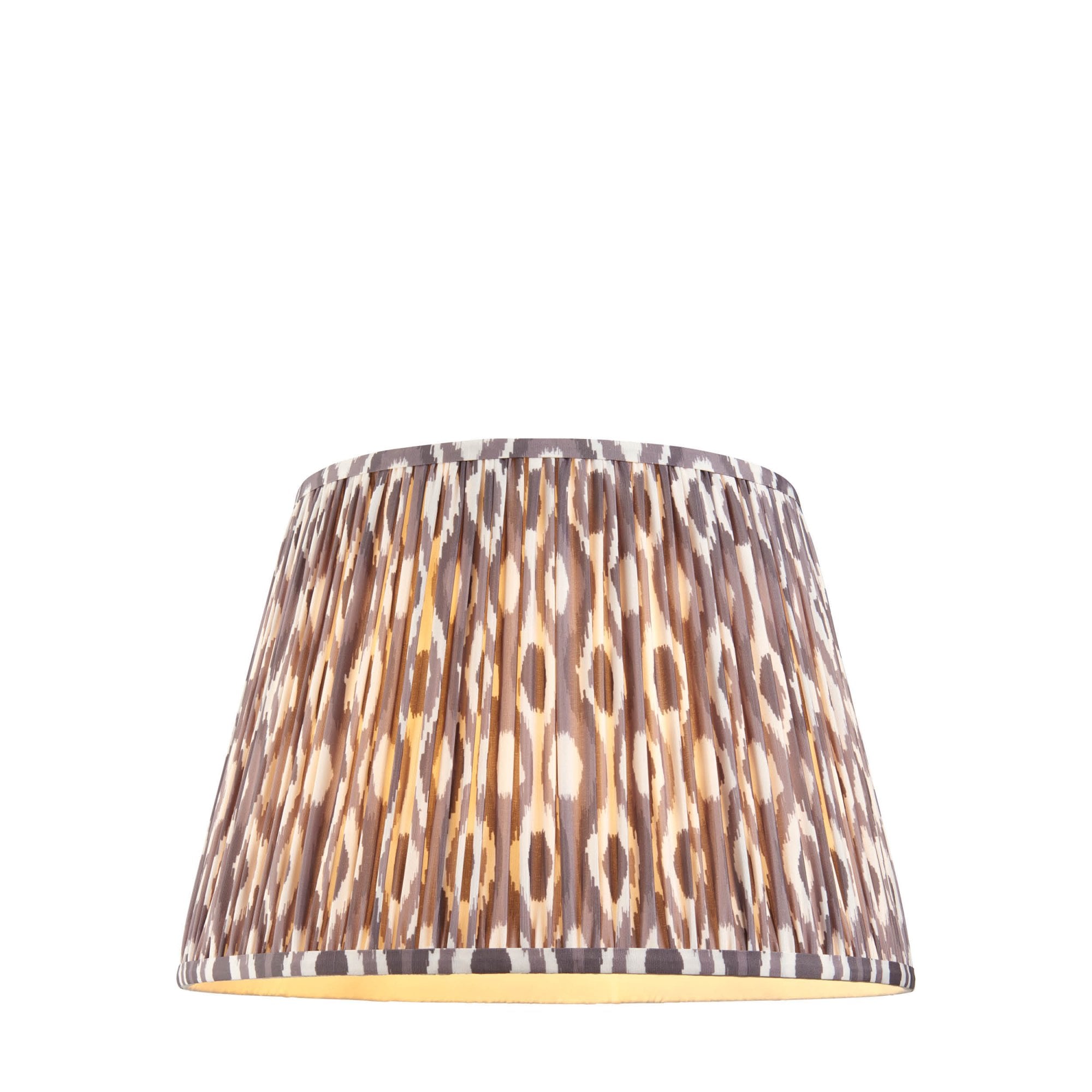 Endon Ikat Single Light Shade 40cm - Pearl Grey Fabric