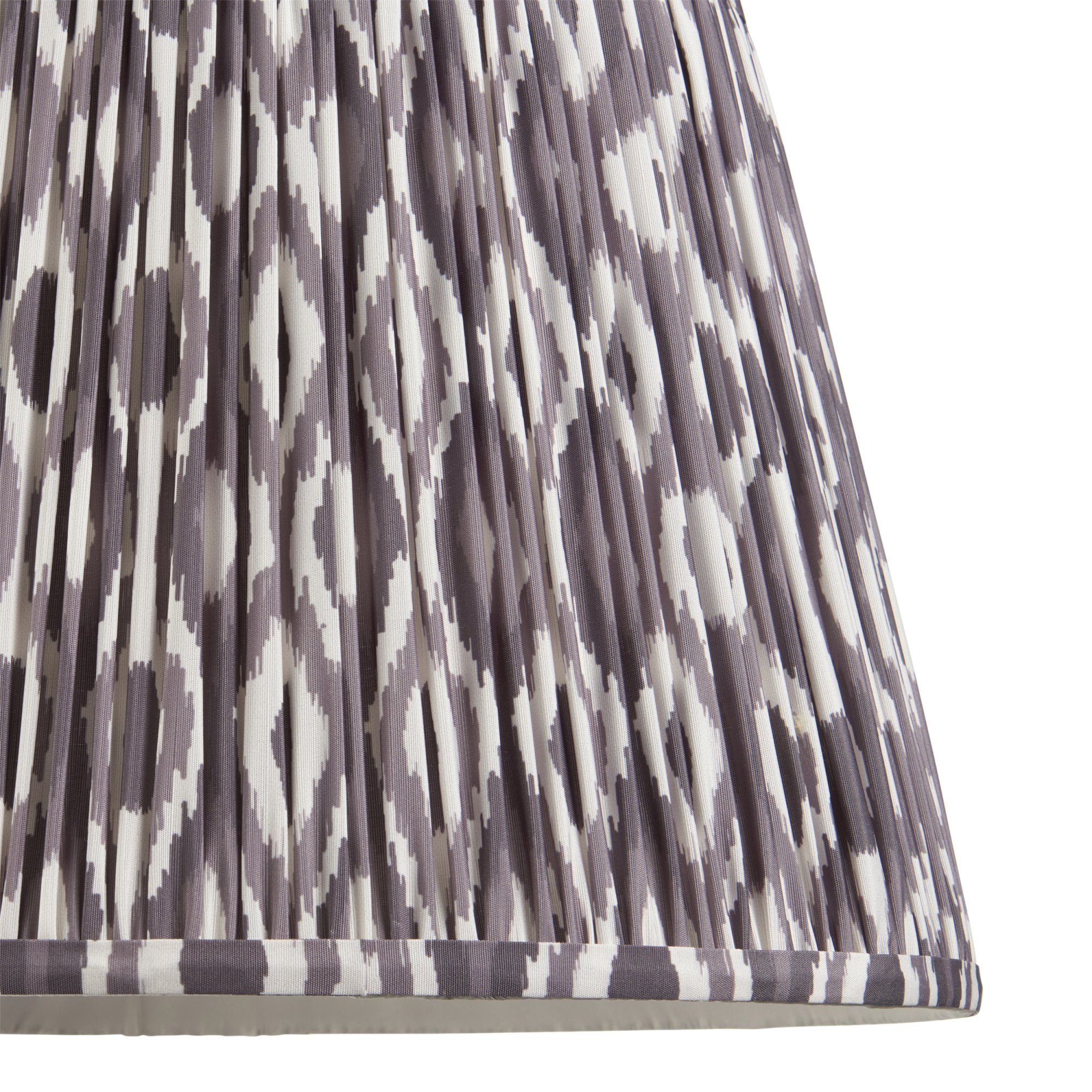 Endon Ikat Single Light Shade 40cm - Pearl Grey Fabric