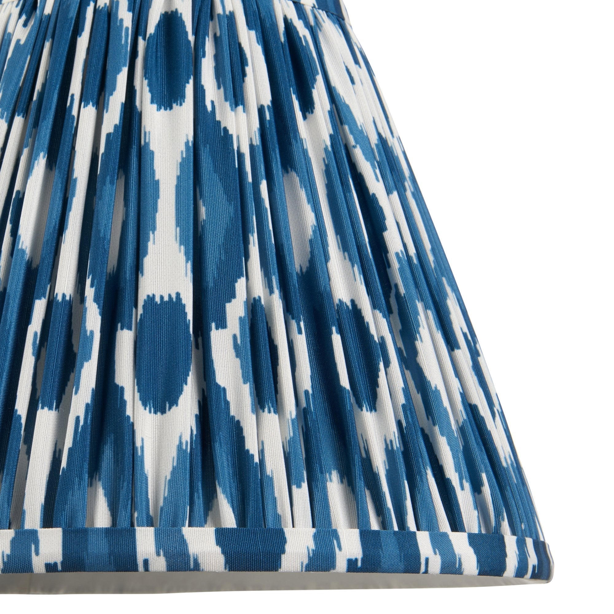 Endon Ikat Single Light Shade 25cm - Marlin Blue Fabric