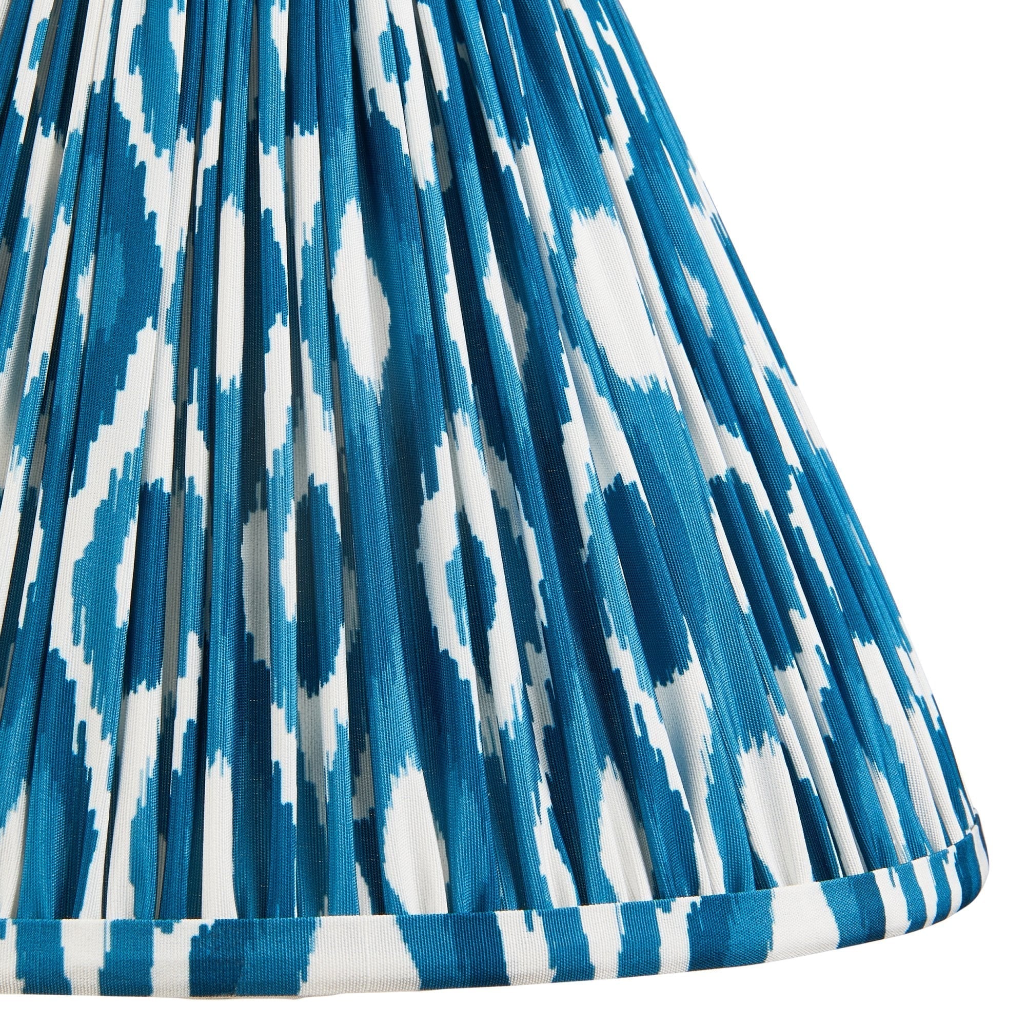 Endon Ikat Single Light Shade 30cm - Marlin Blue Fabric