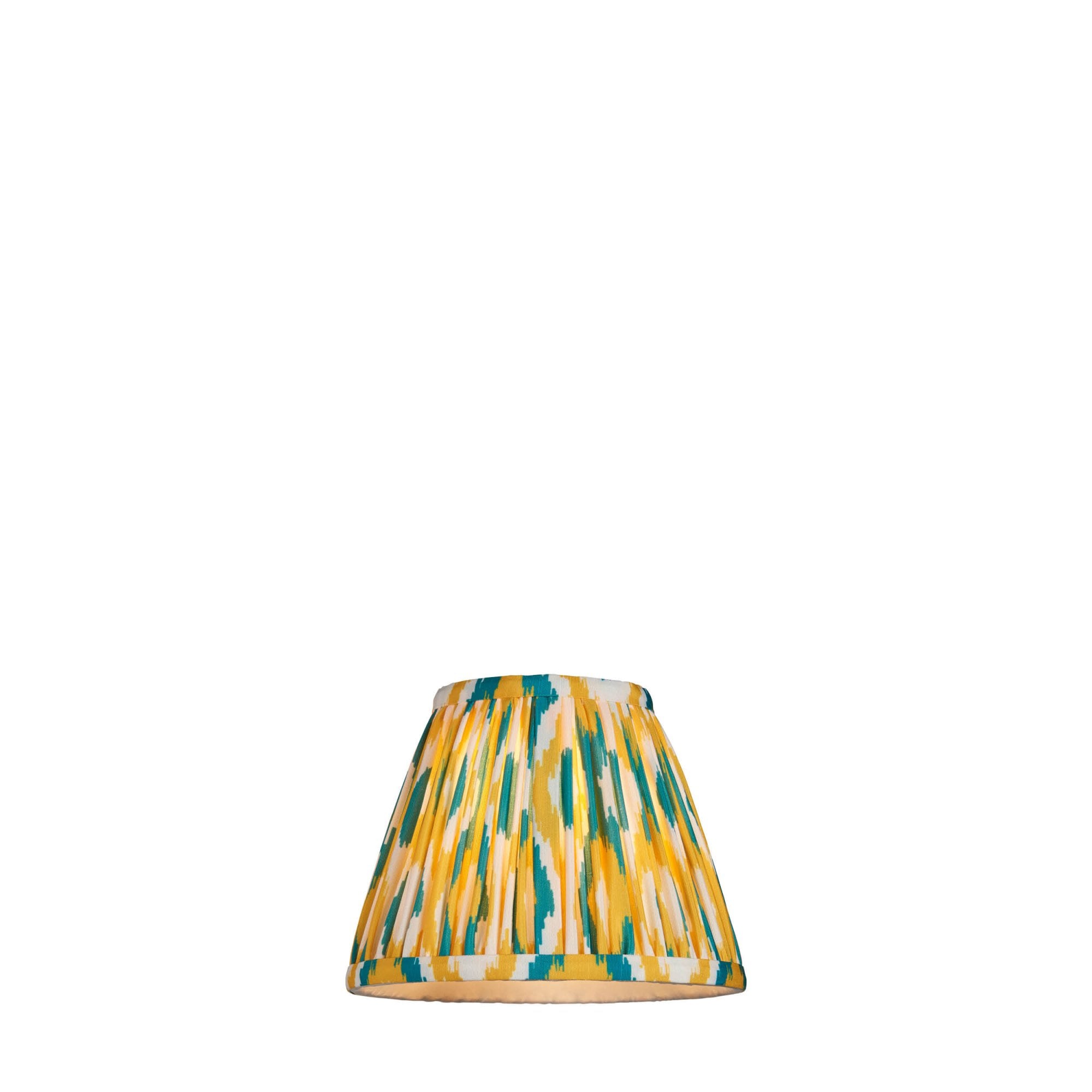 Endon Ikat Single Light Shade 16cm - Yellow & Jade