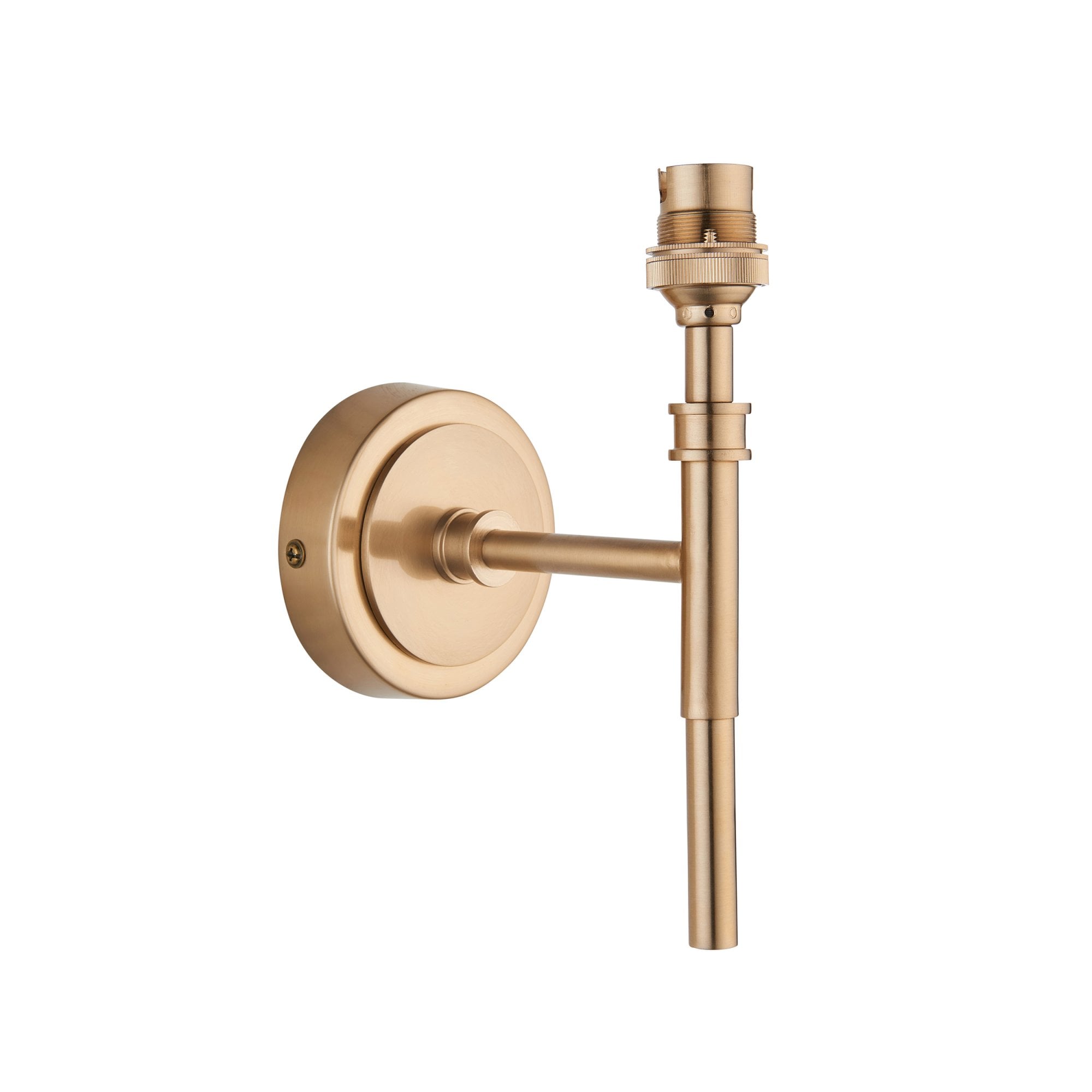 Endon Chester Single Light Wall - Brushed Aged Brass Plate