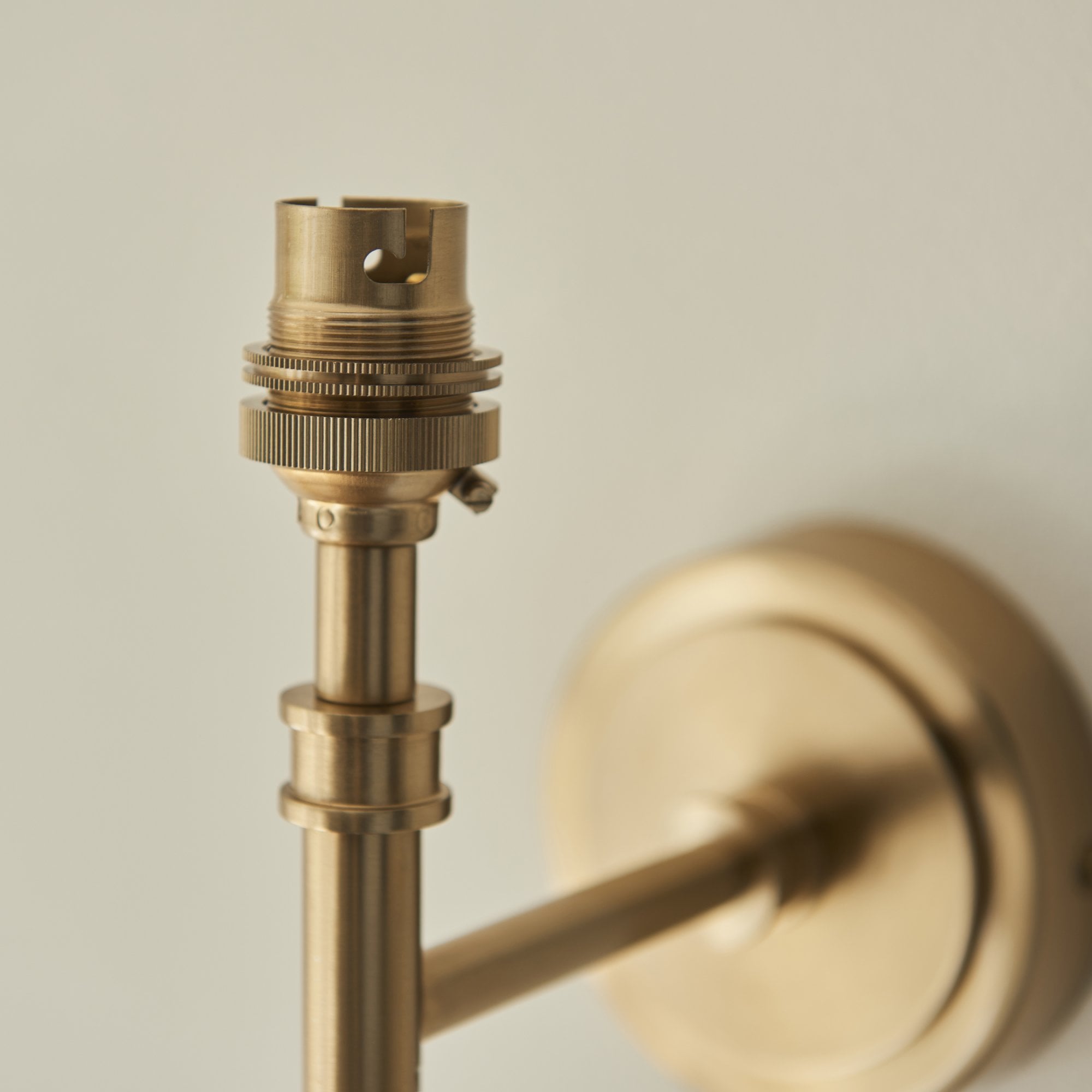 Endon Chester Single Light Wall - Brushed Aged Brass Plate