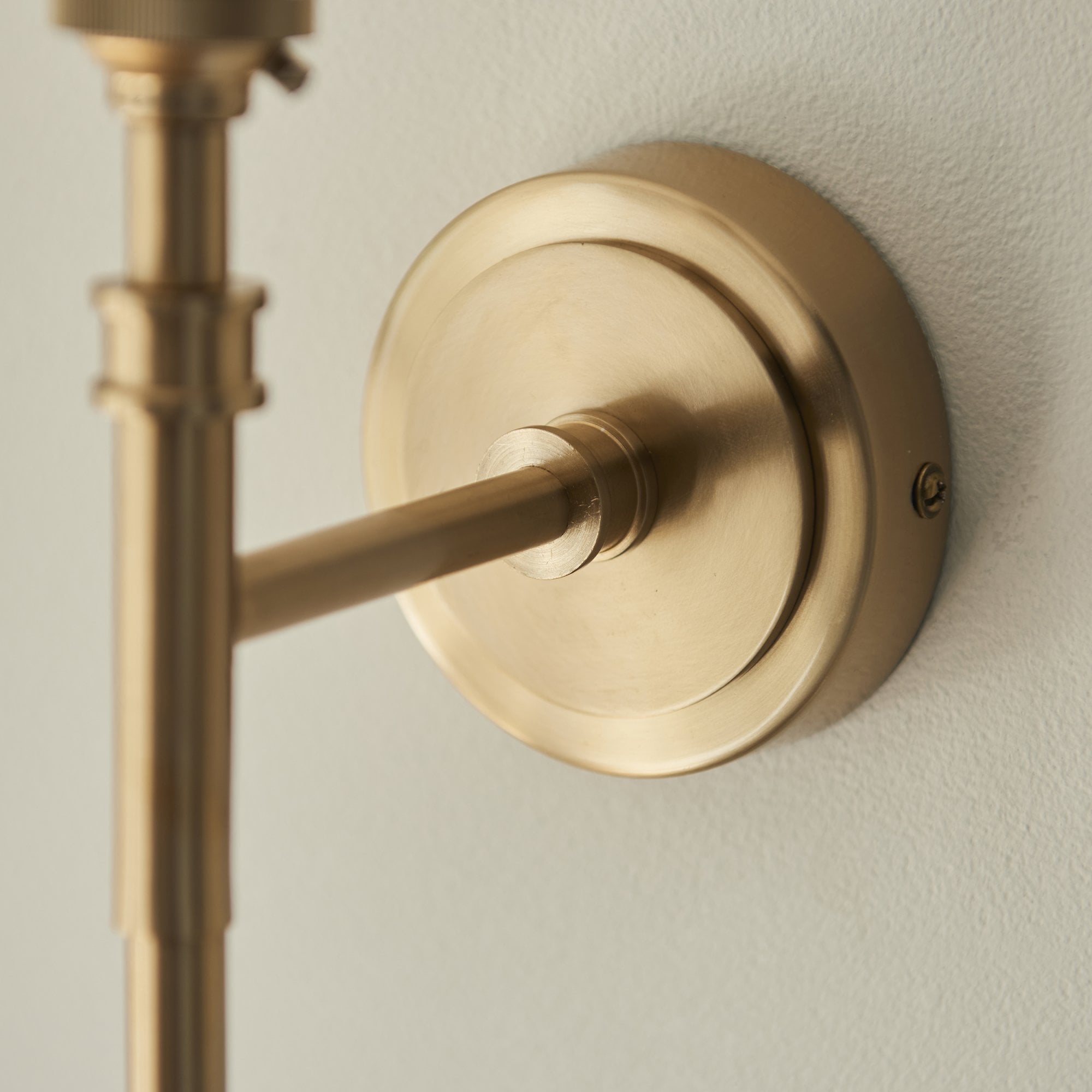 Endon Chester Single Light Wall - Brushed Aged Brass Plate