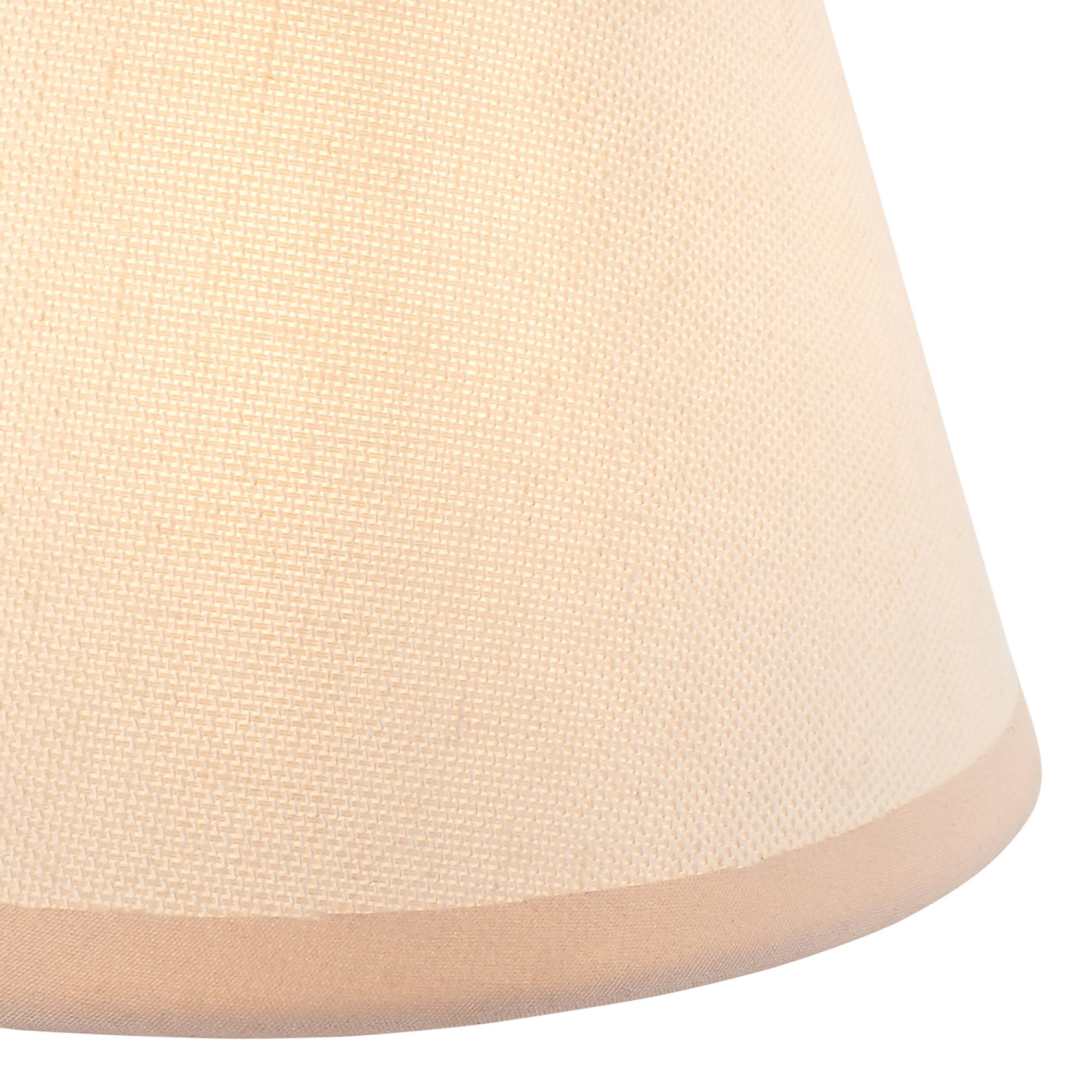 Endon Ivy Single Light Shade 16cm - Vintage White & Almond White Fabric