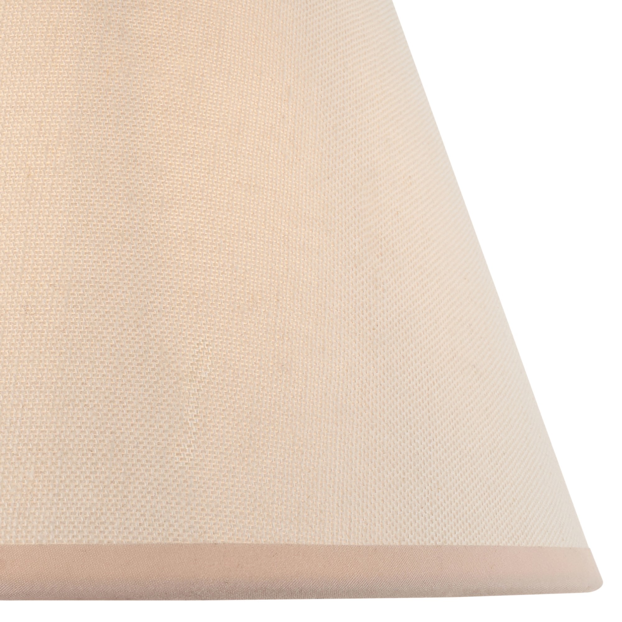 Endon Ivy Single Light Shade 25cm - Vintage White & Almond White Fabric
