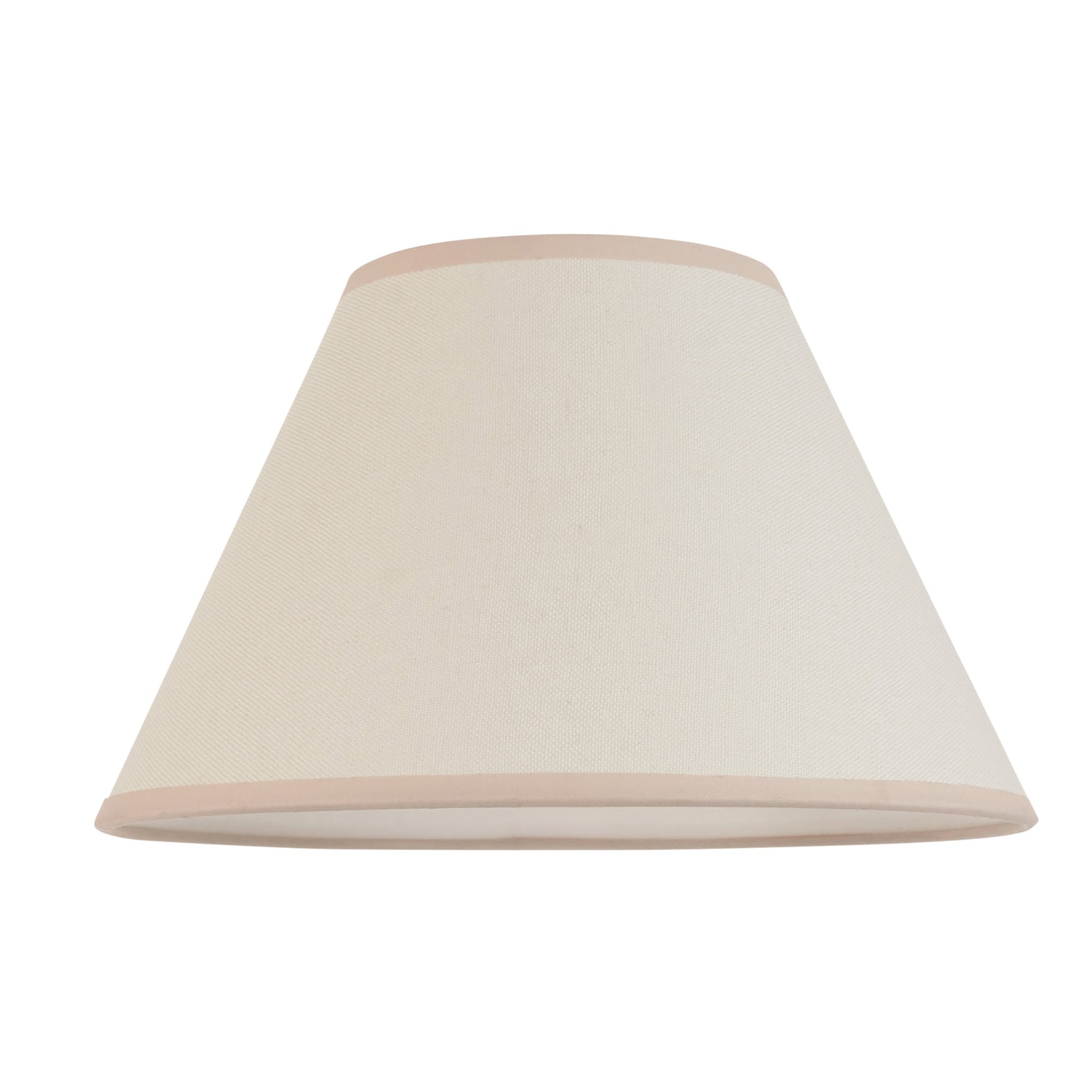 Endon Ivy Single Light Shade 30cm - Vintage White & Almond White Fabric