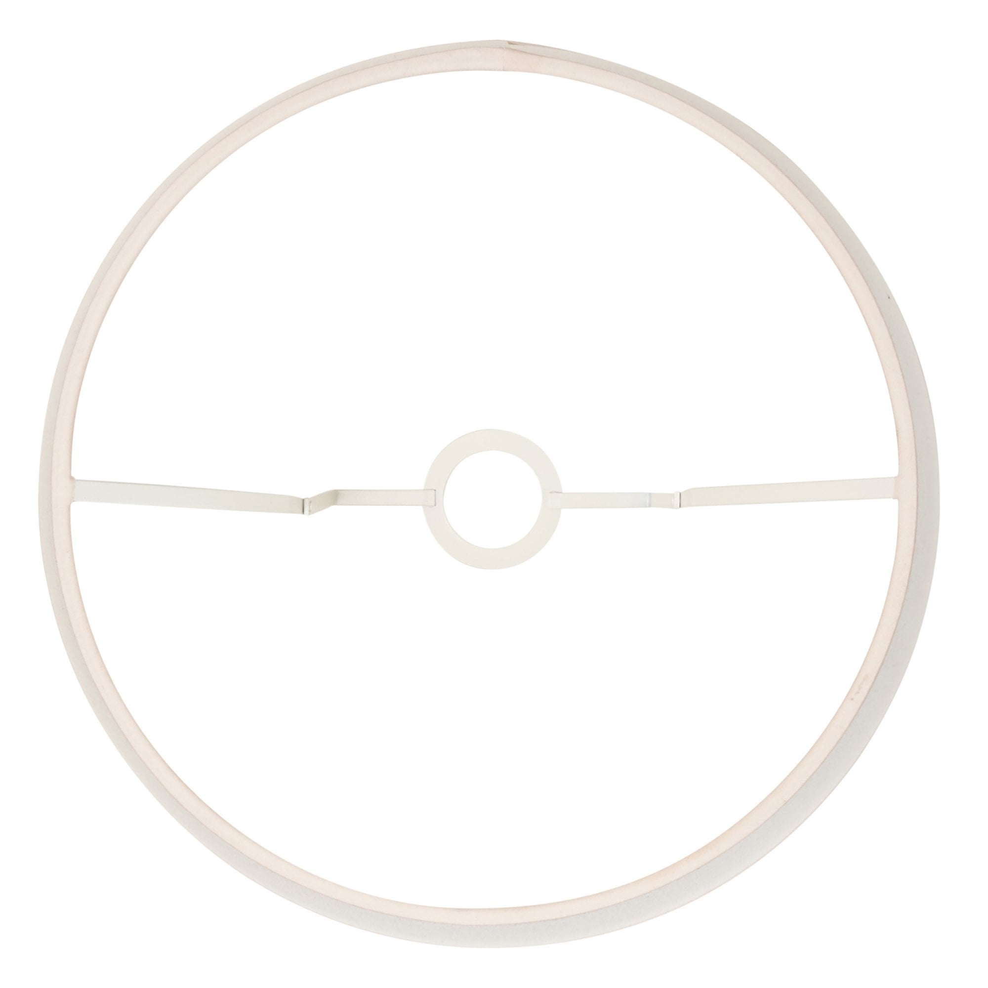 Endon Ivy Single Light Shade 40cm - Vintage White & Almond White Fabric