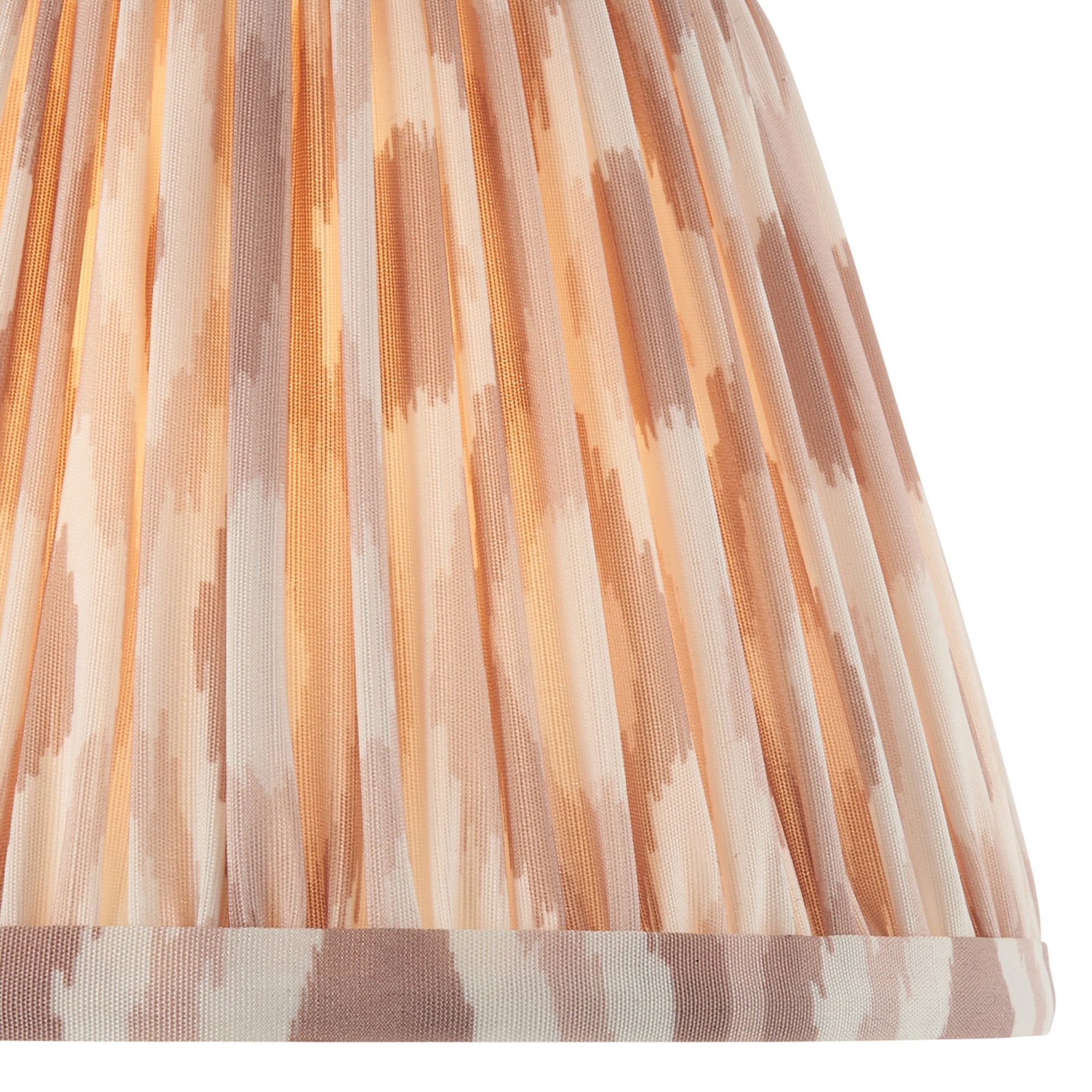 Endon Ikat Single Light Shade 20cm - Neutral Print Fabric