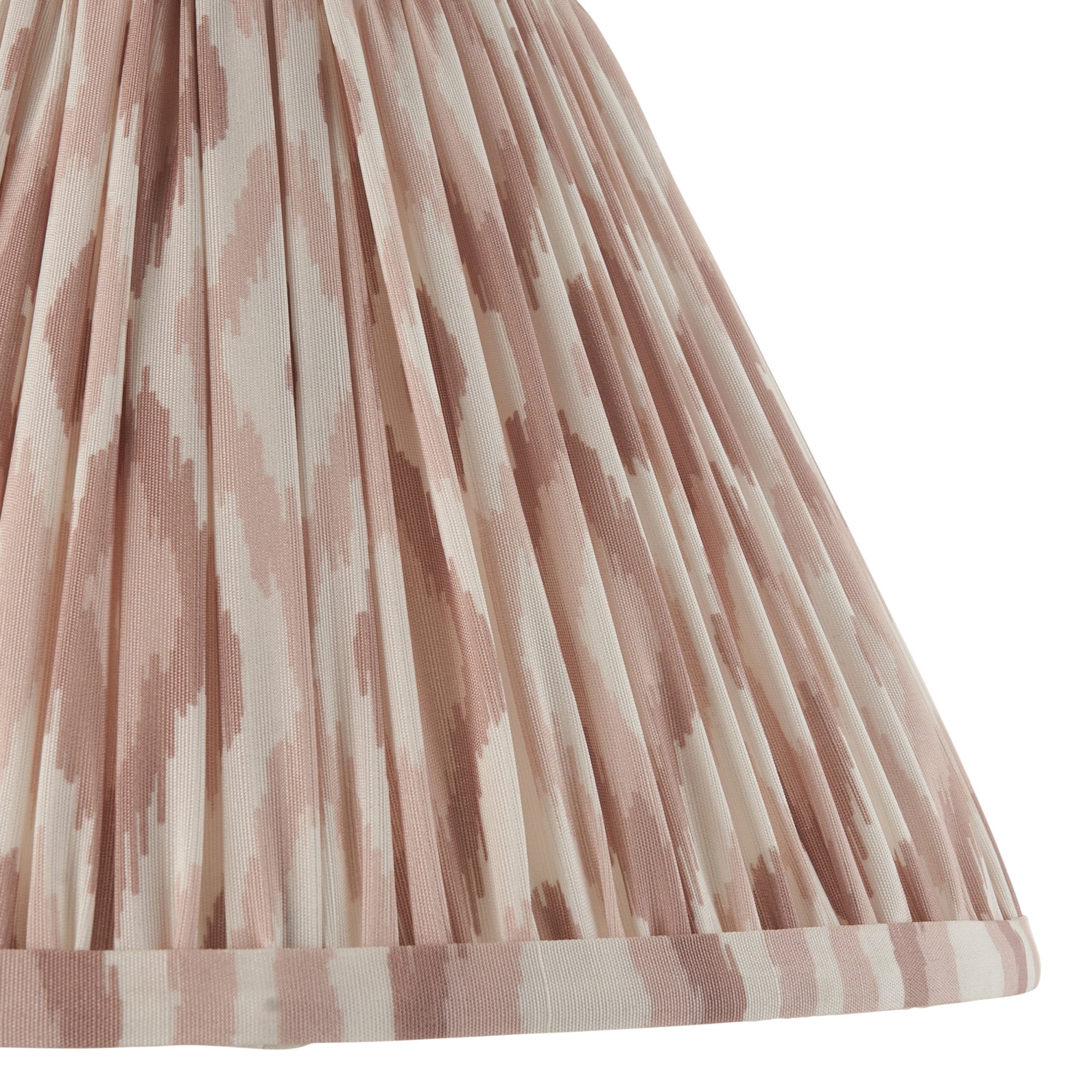 Endon Ikat Single Light Shade 30cm - Neutral Print Fabric