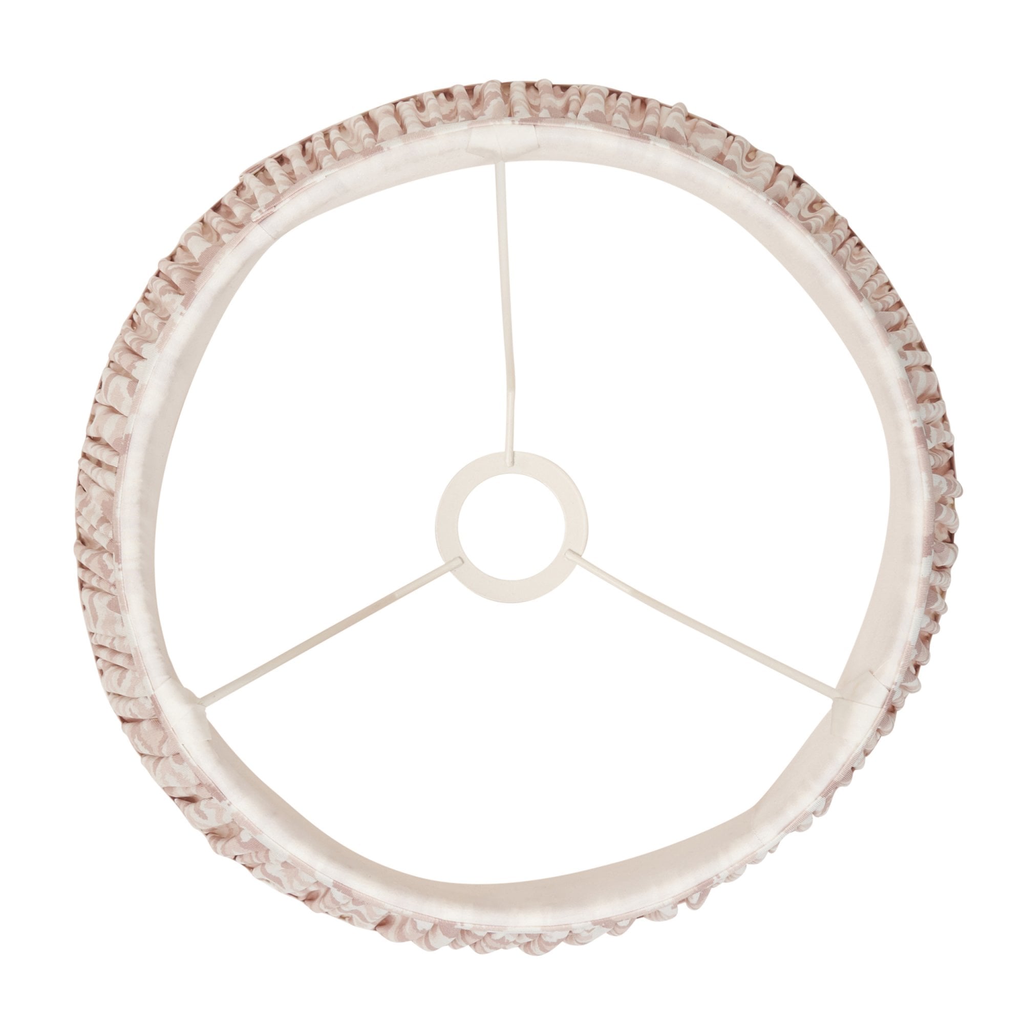 Endon Ikat Single Light Shade 35cm - Neutral Print Fabric