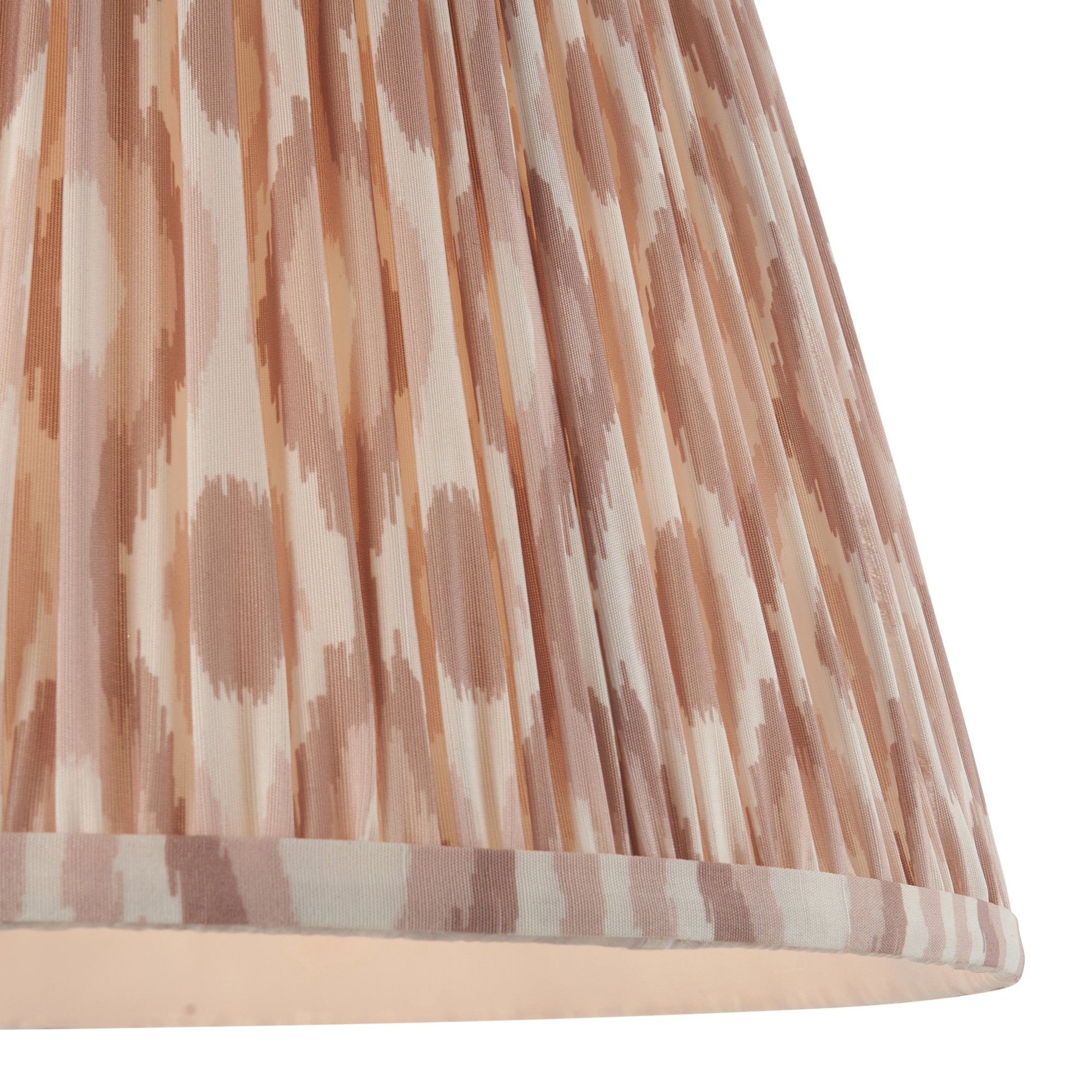 Endon Ikat Single Light Shade 40cm - Neutral Print Fabric