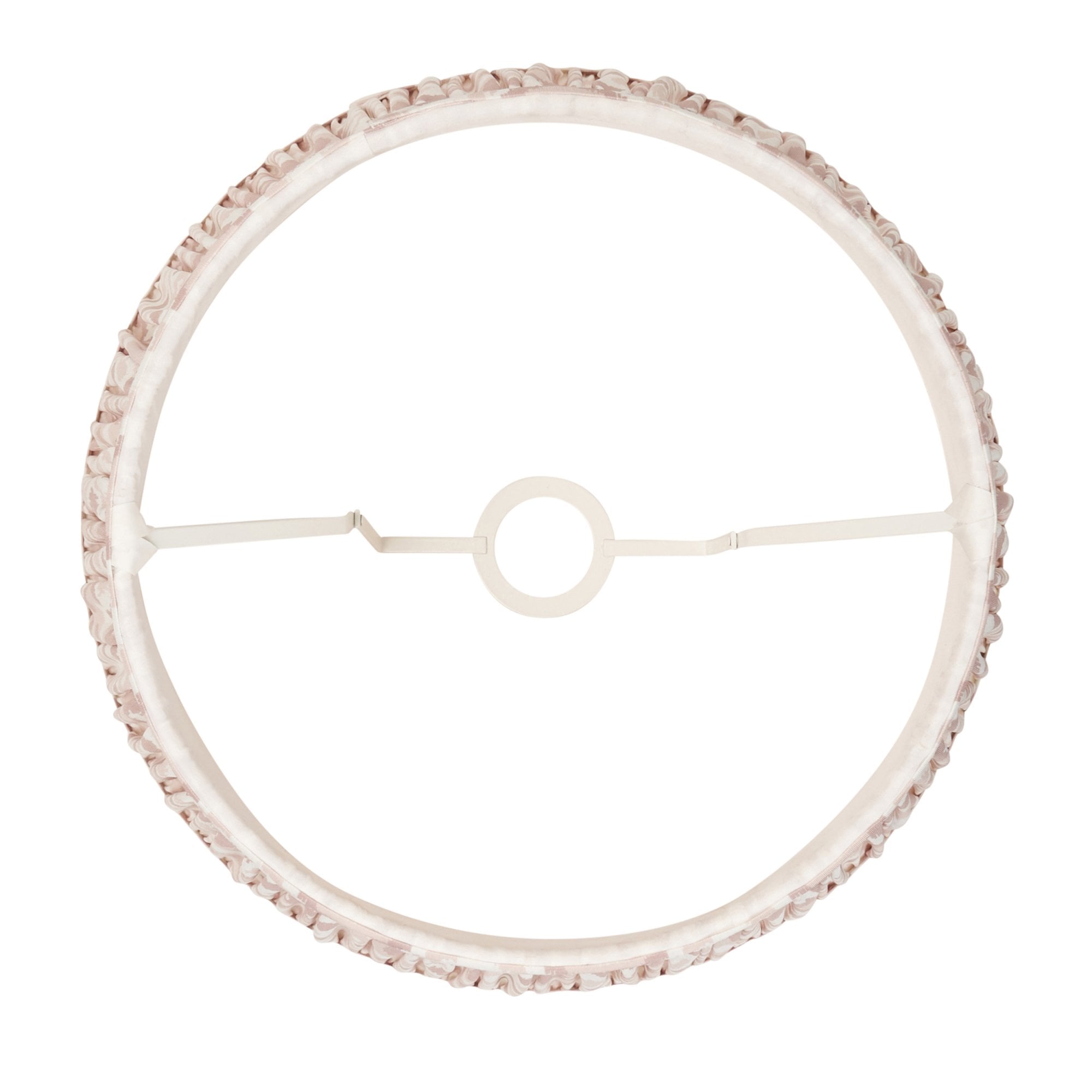 Endon Ikat Single Light Shade 40cm - Neutral Print Fabric